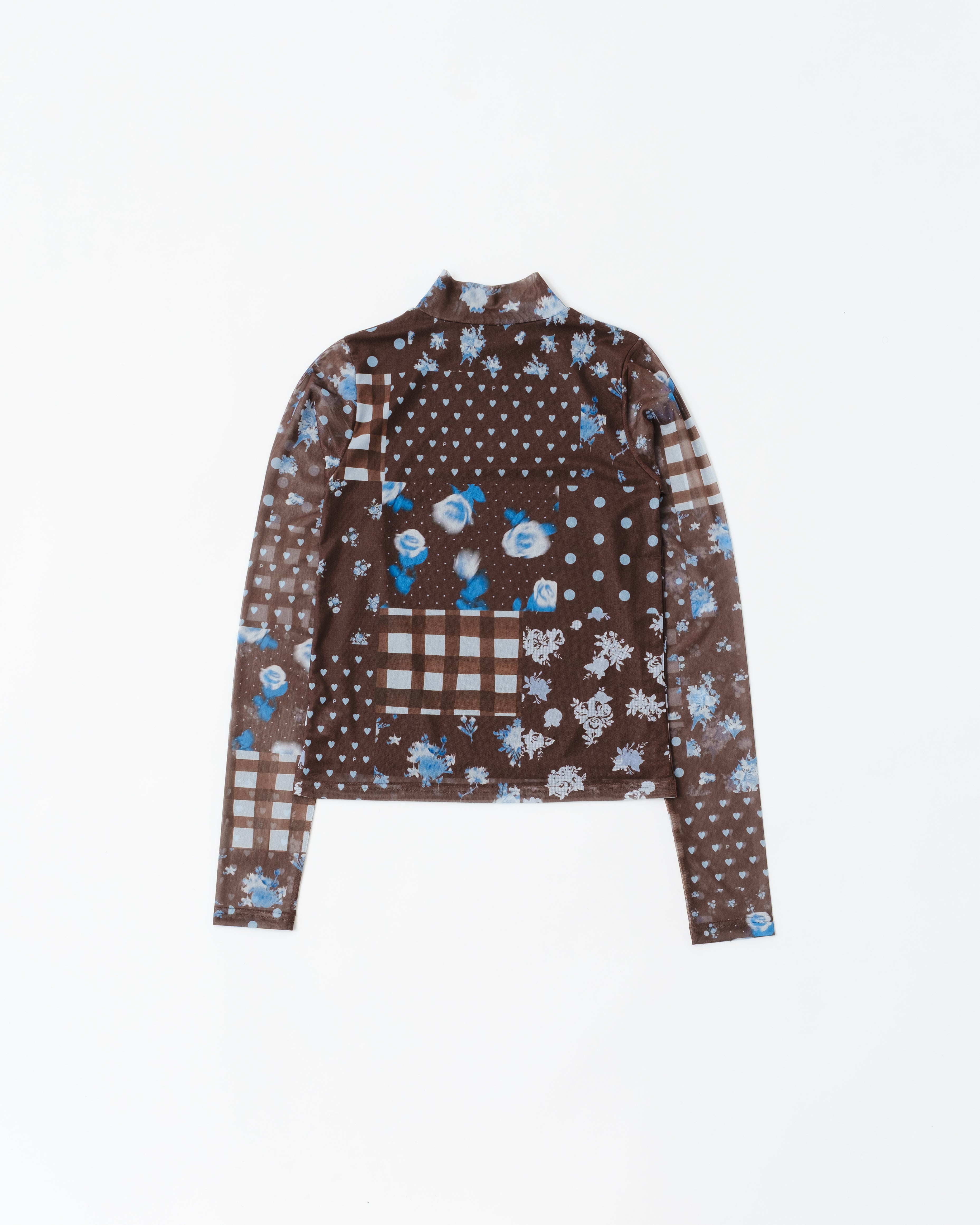 POP BROWN &BLUE PATCH (high neck)