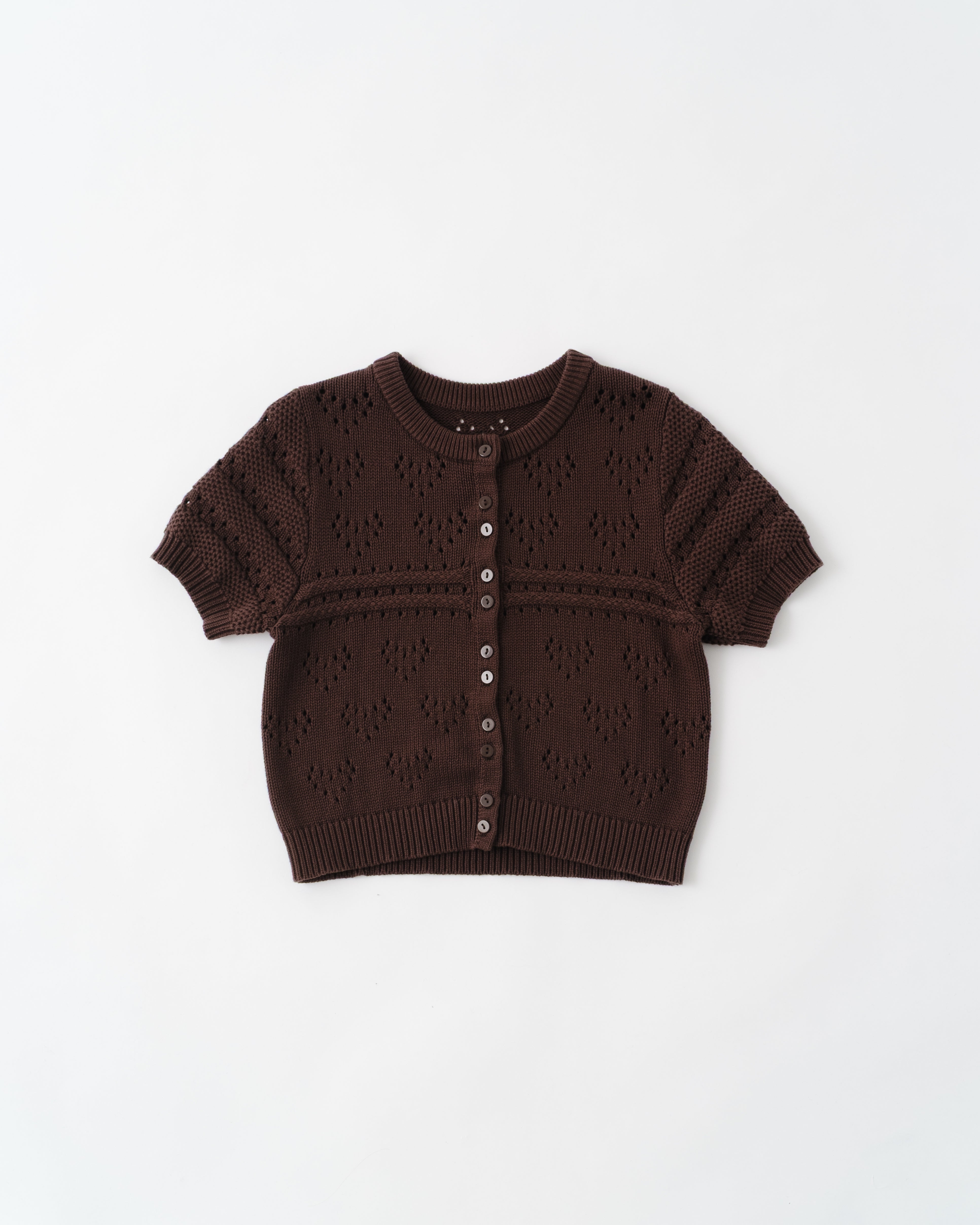 LOVE EYELET KNIT CARDIGAN