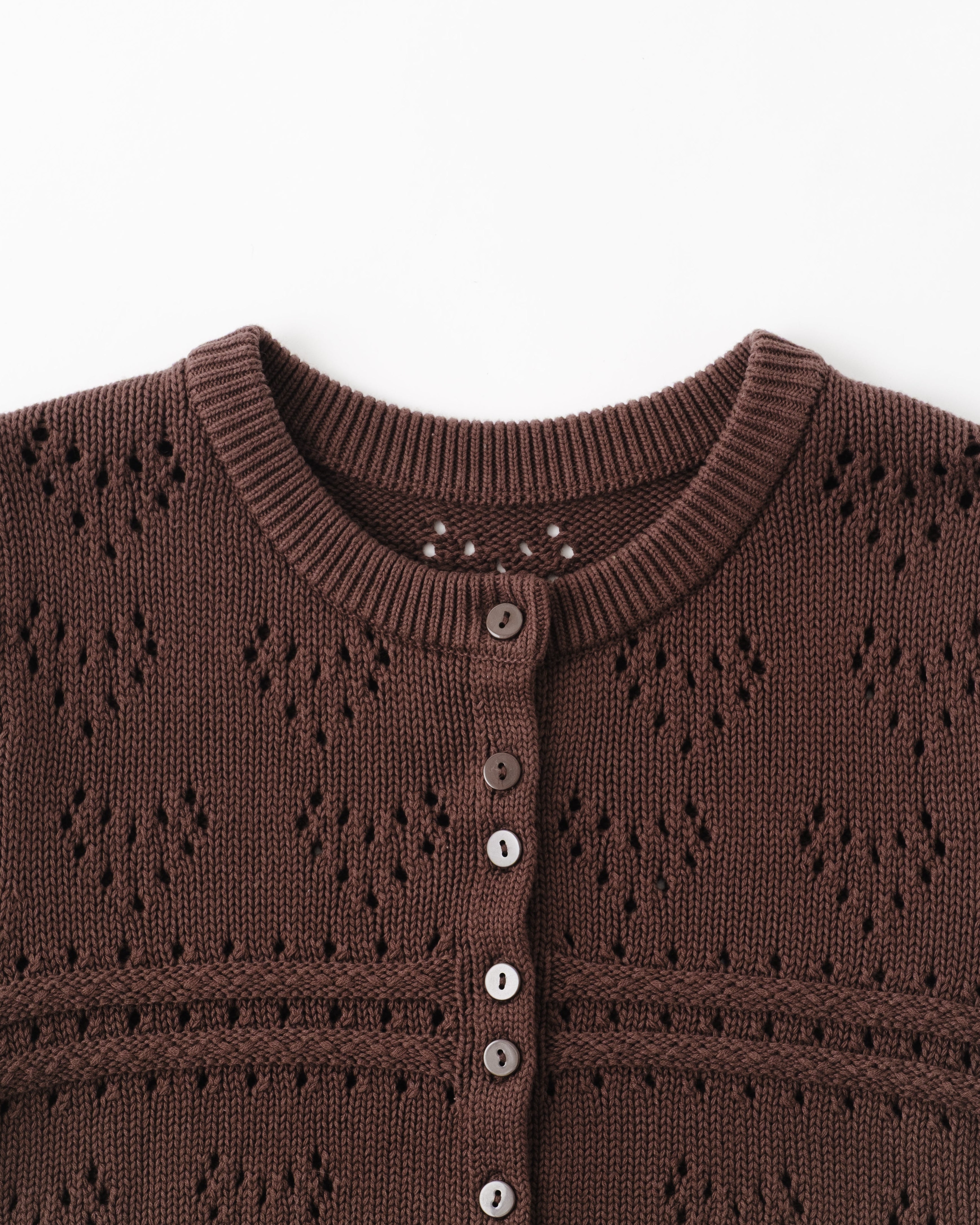 LOVE EYELET KNIT CARDIGAN
