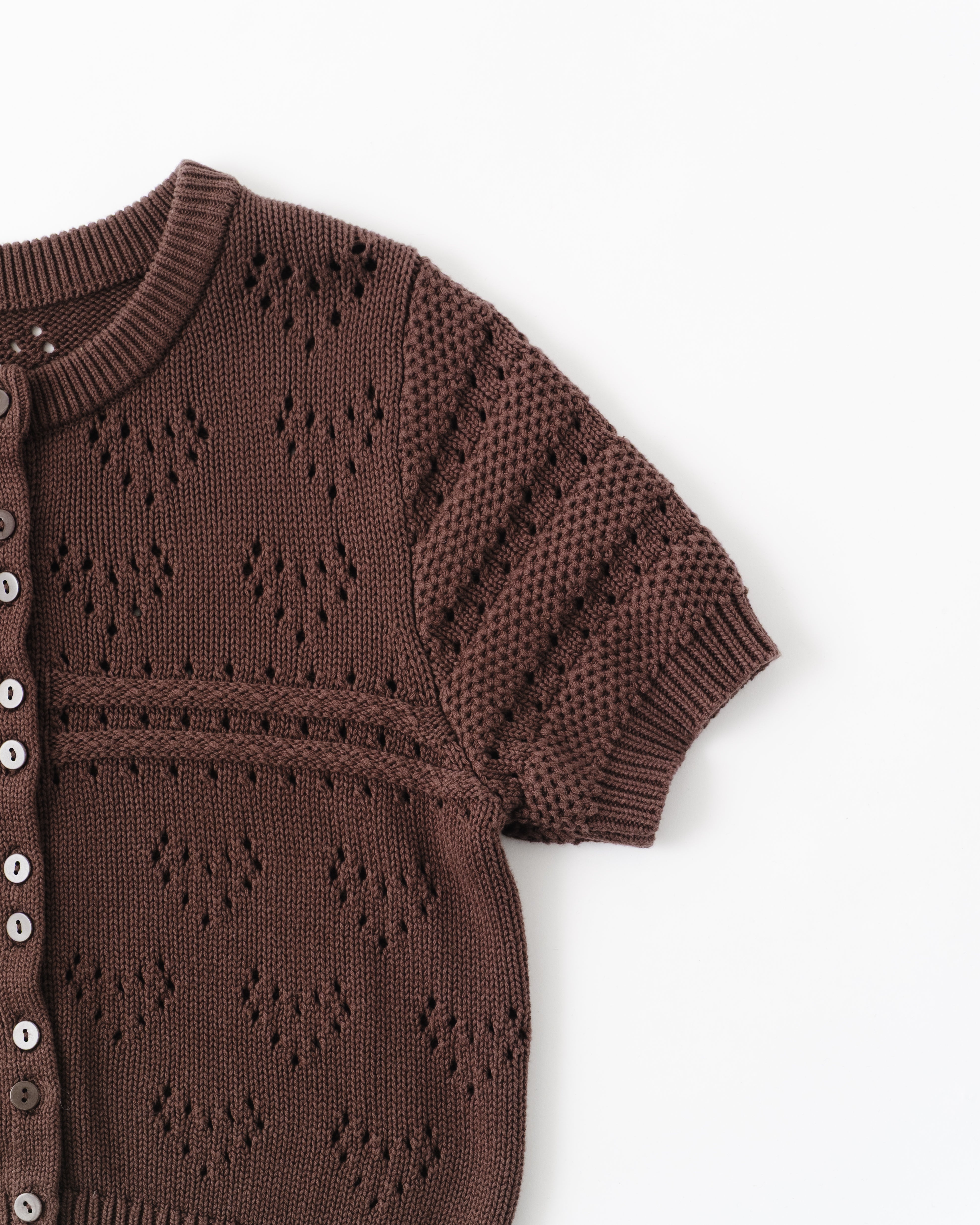 LOVE EYELET KNIT CARDIGAN