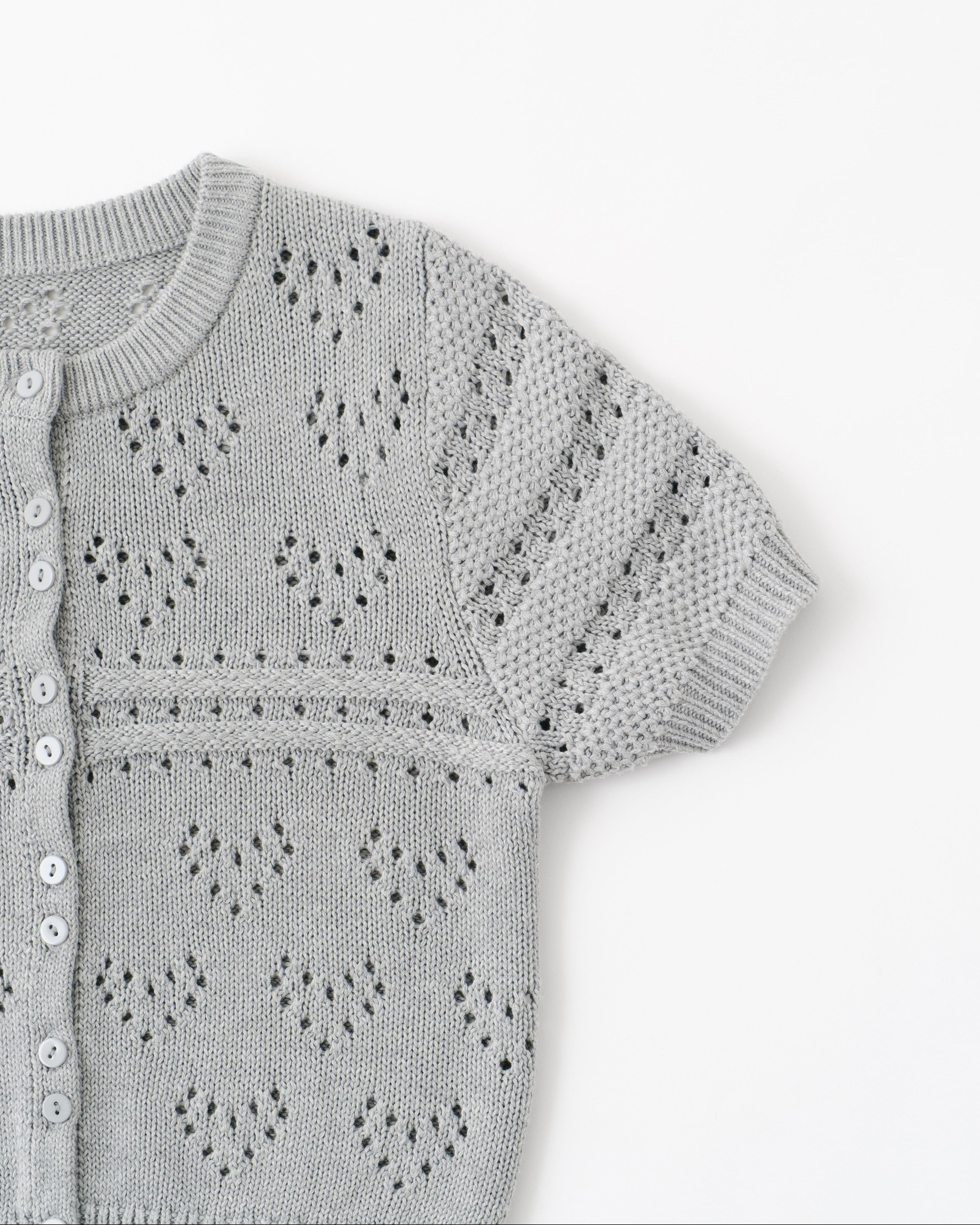 LOVE EYELET KNIT CARDIGAN