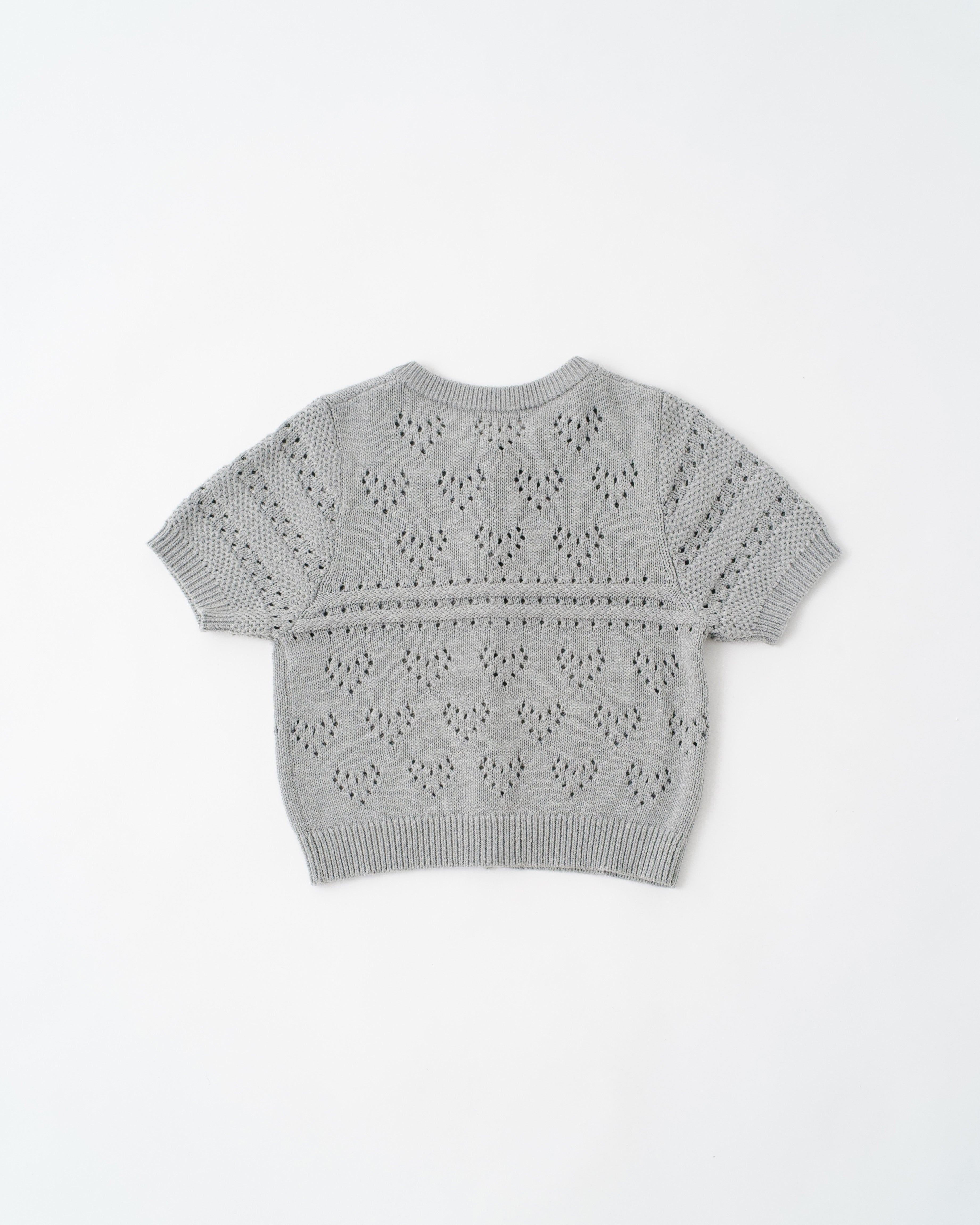 LOVE EYELET KNIT CARDIGAN