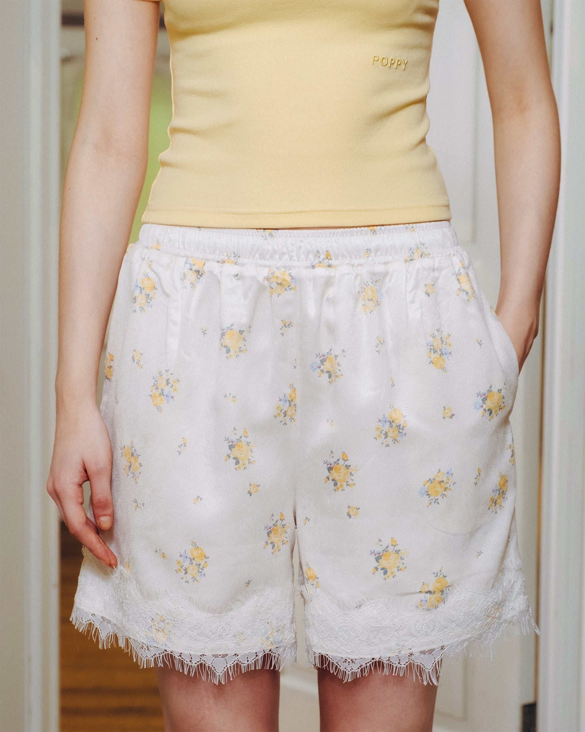 Satin lounge shorts