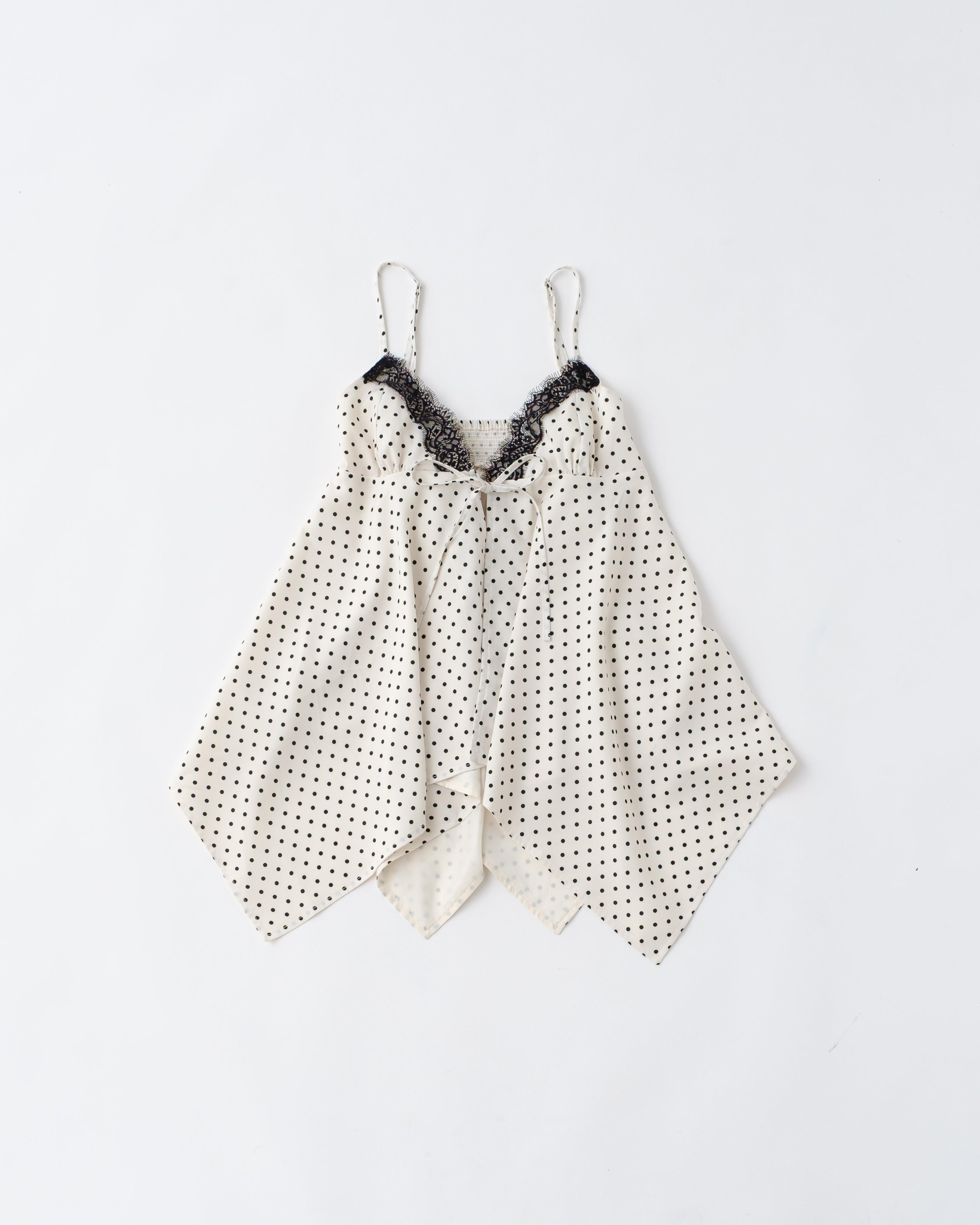 Airy tie handkerchief tunic (ivory)