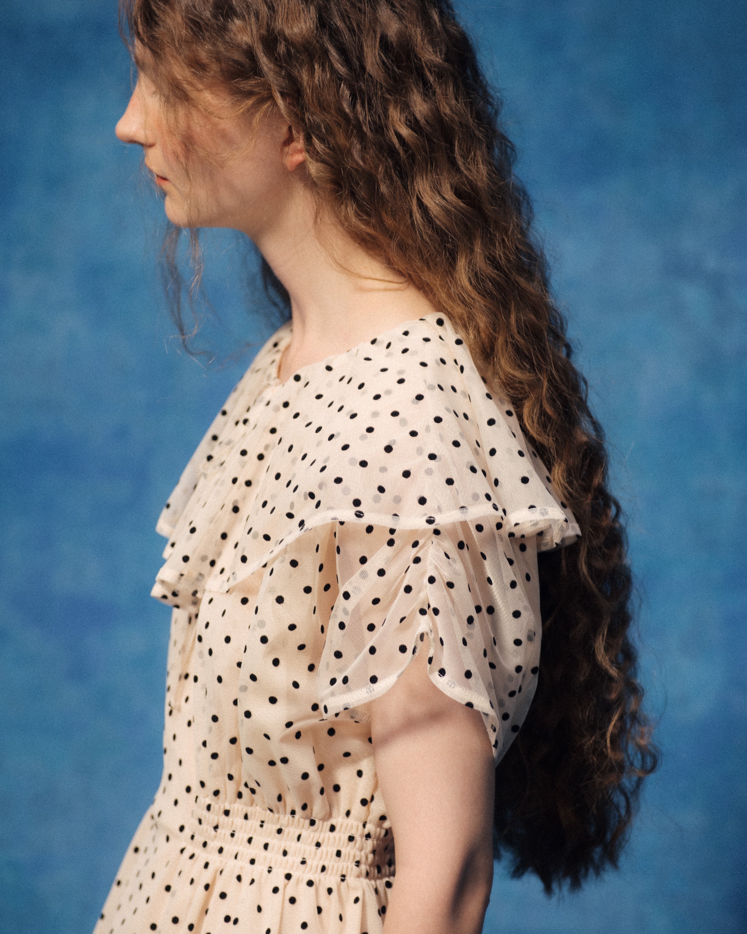 Dot veil blouse