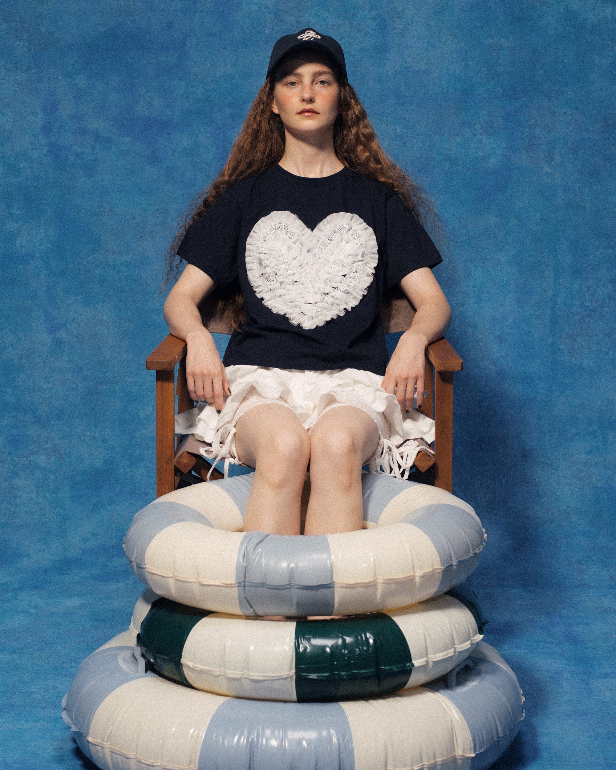 Heart dot tulle Tee