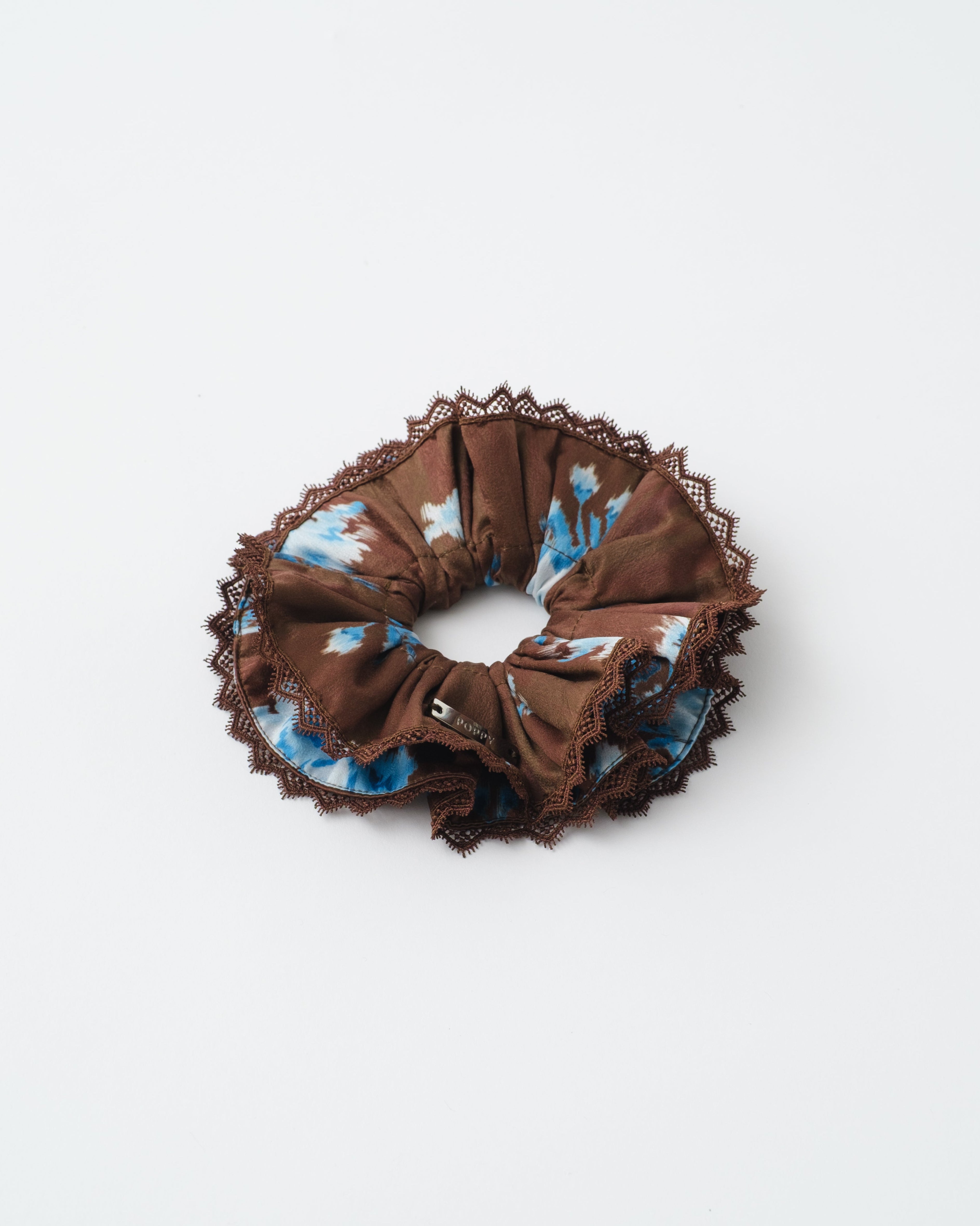 Floral satin scrunchie