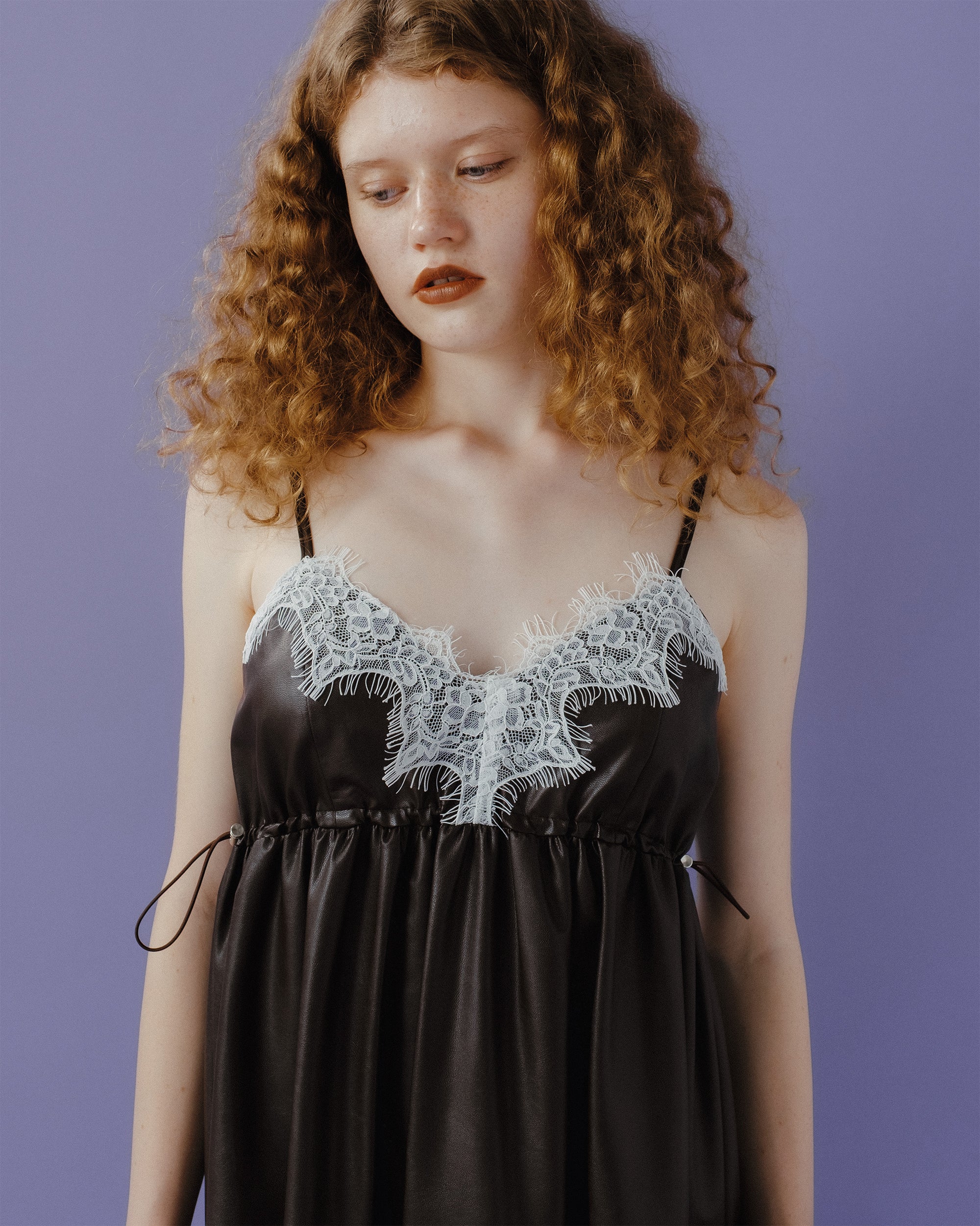 Leather cloud hem tunic