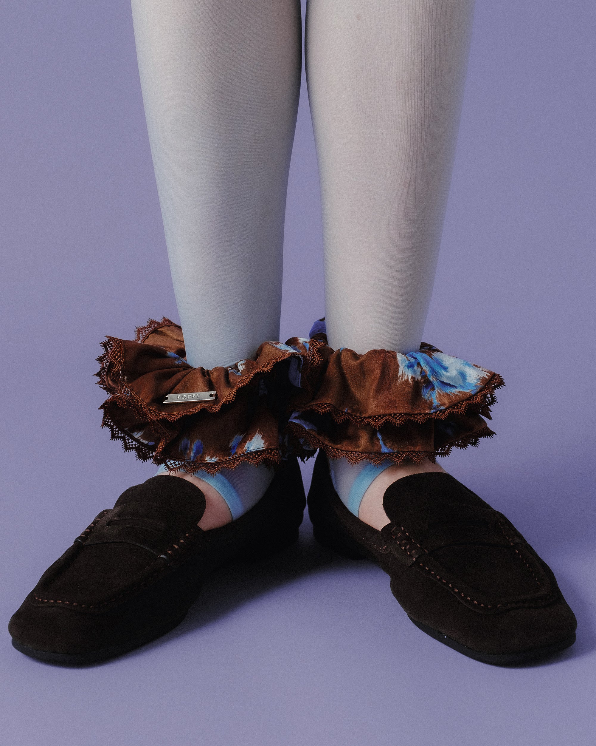 Floral satin scrunchie