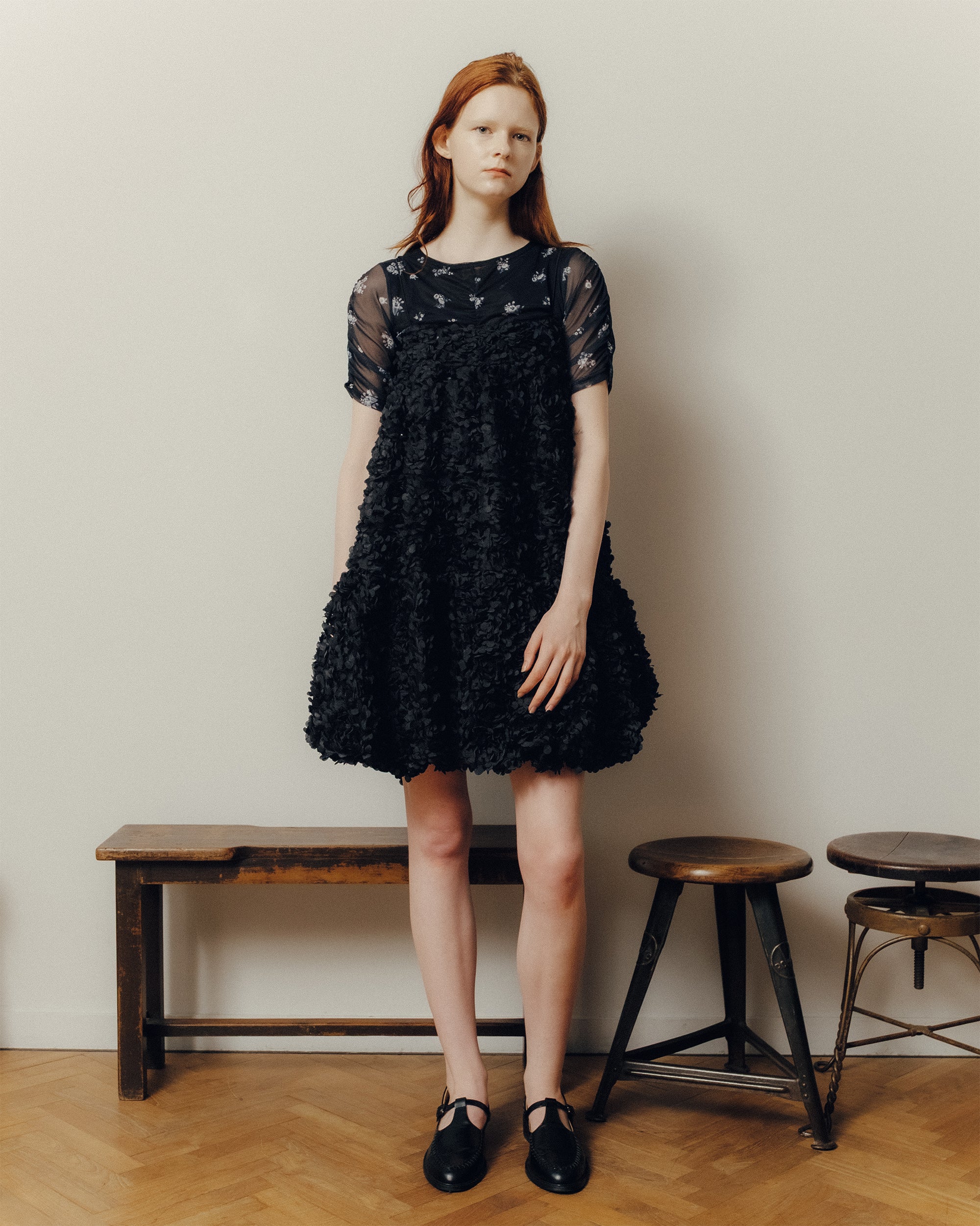 Flower garden balloon tunic
