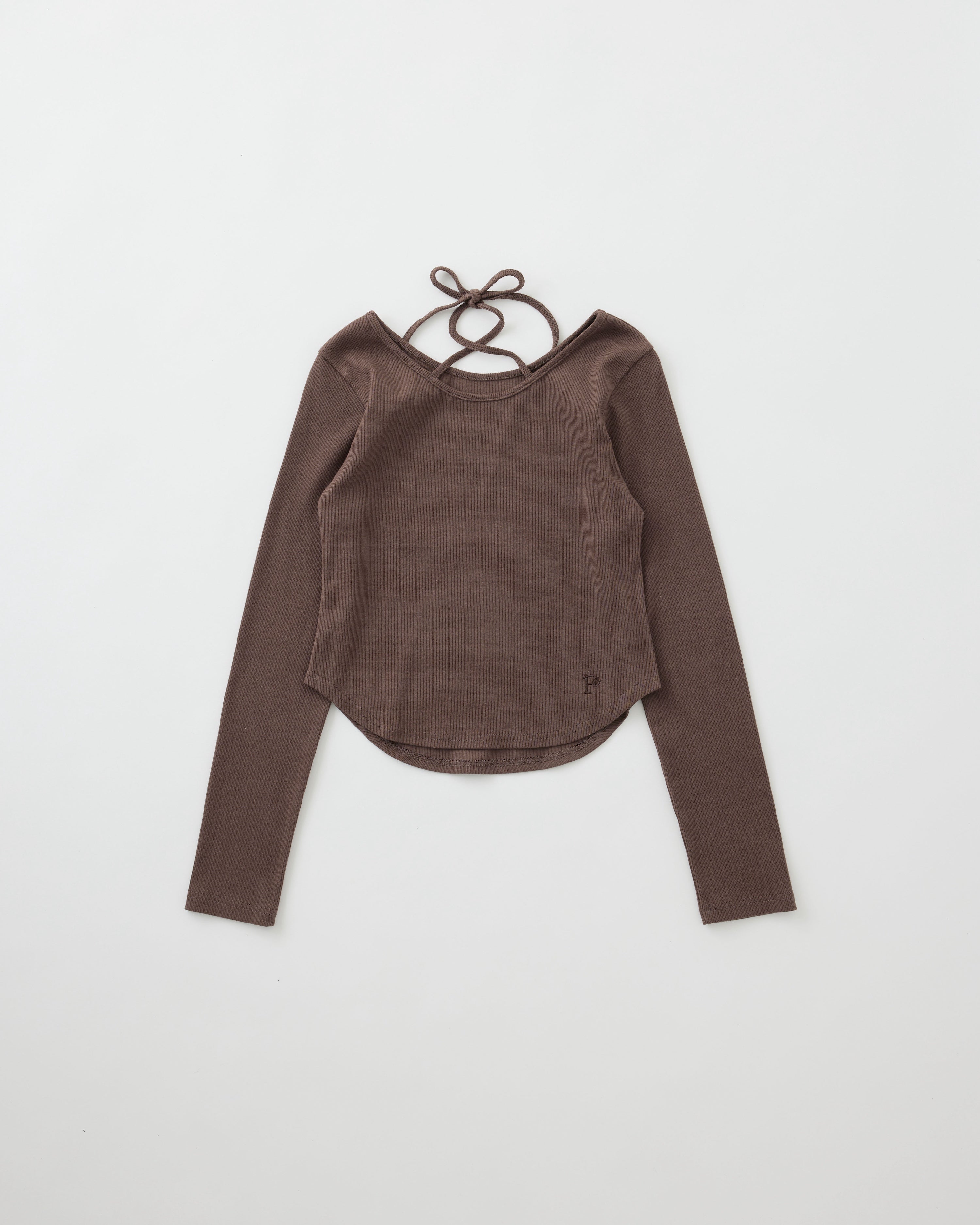 Cross choker ribbed top