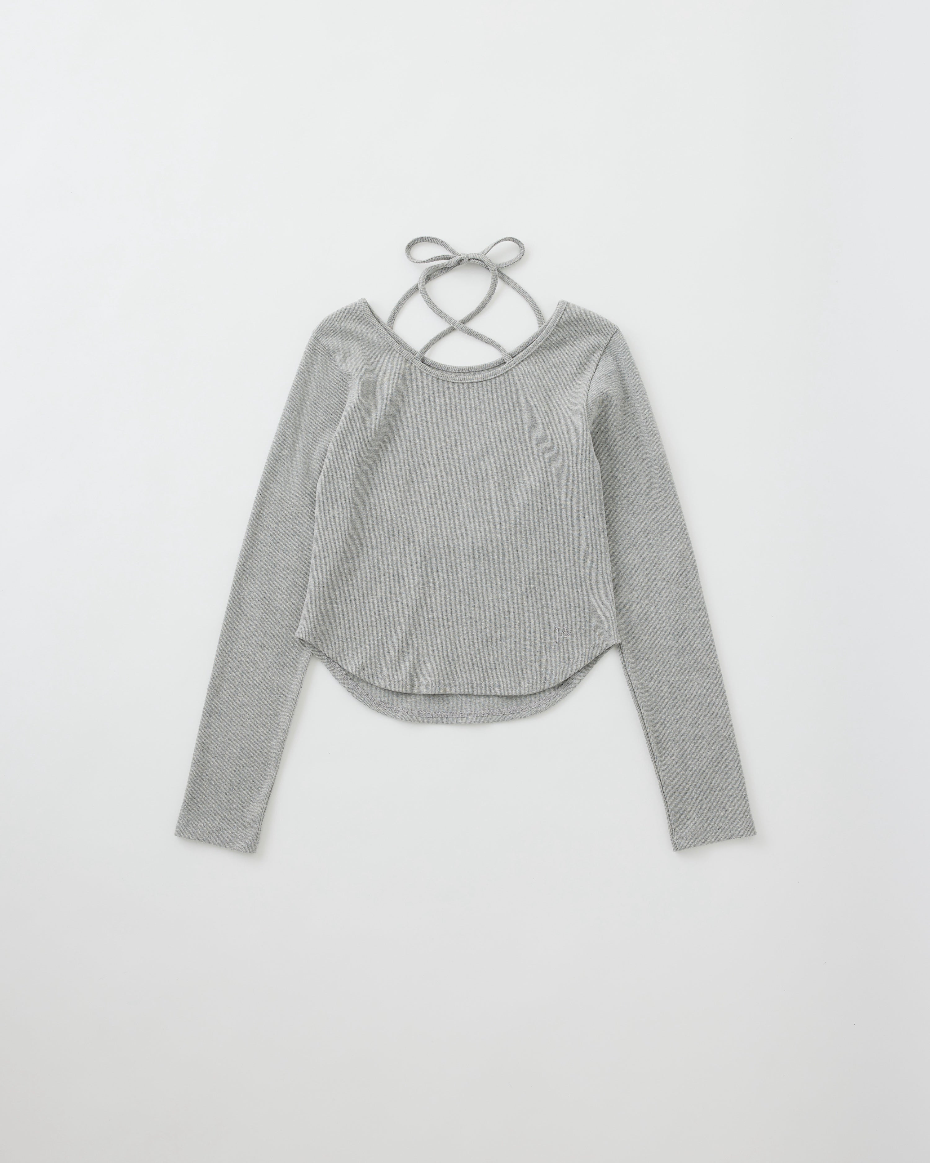 Cross choker ribbed top