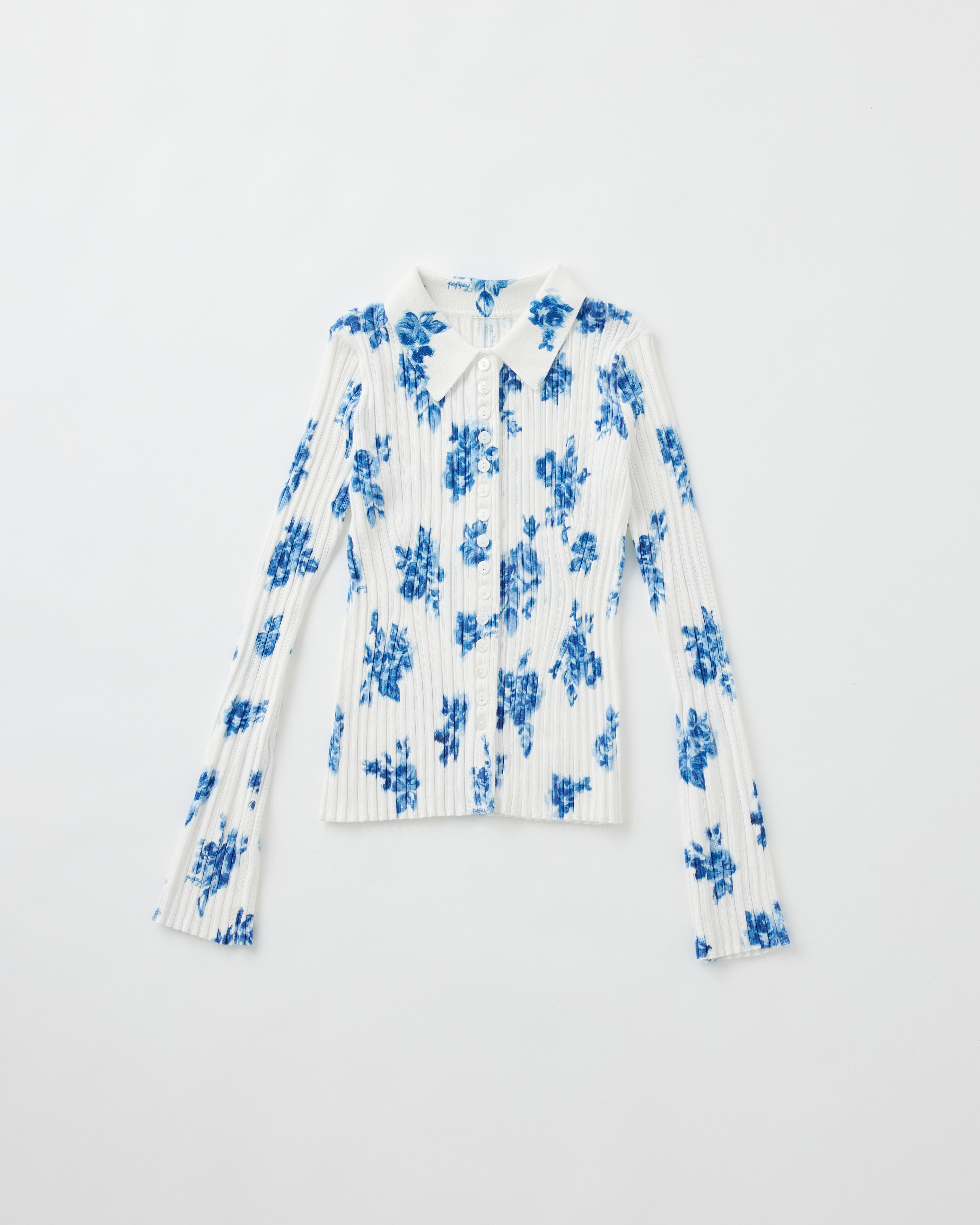 Pressed-floral rib top