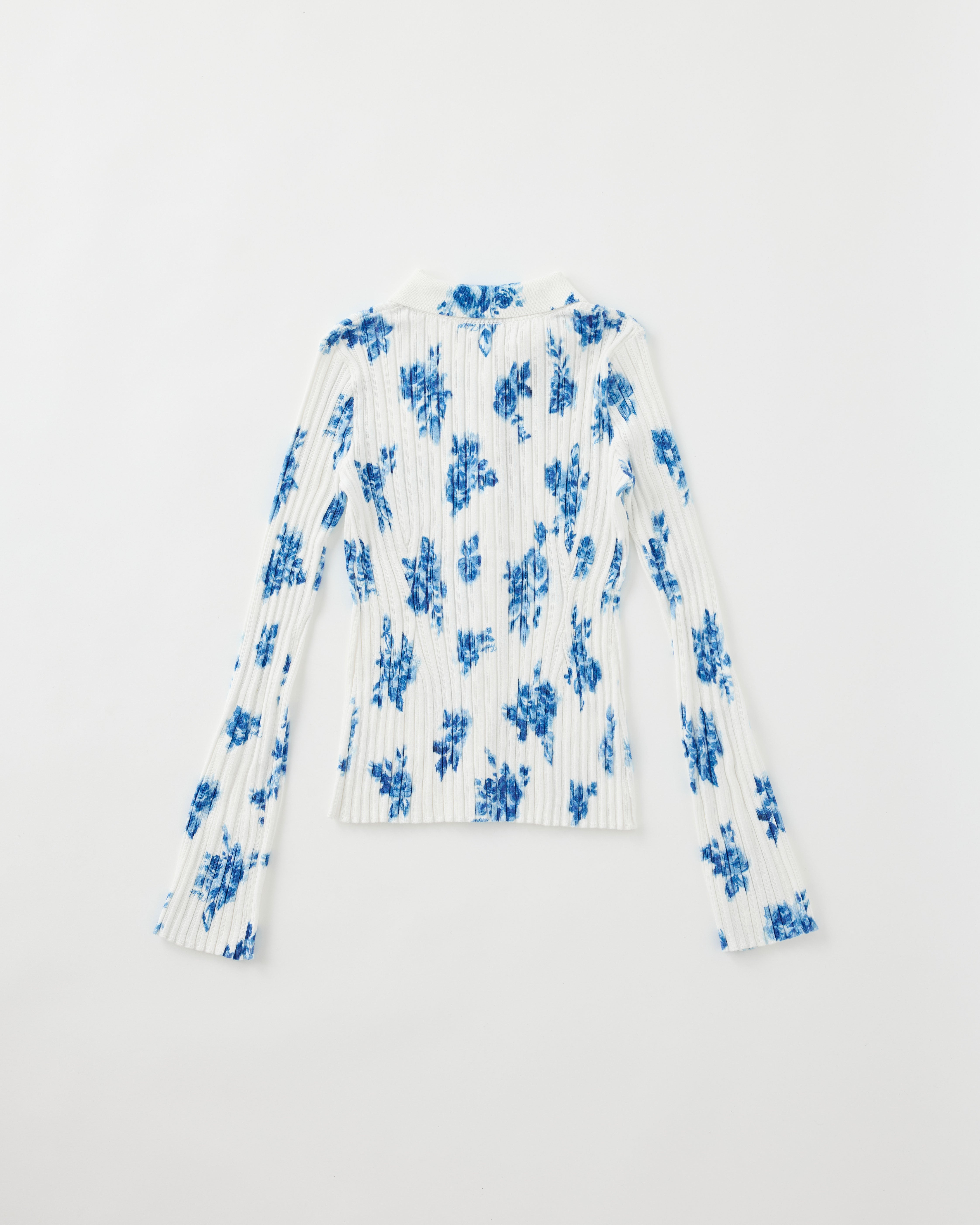 Pressed-floral rib top