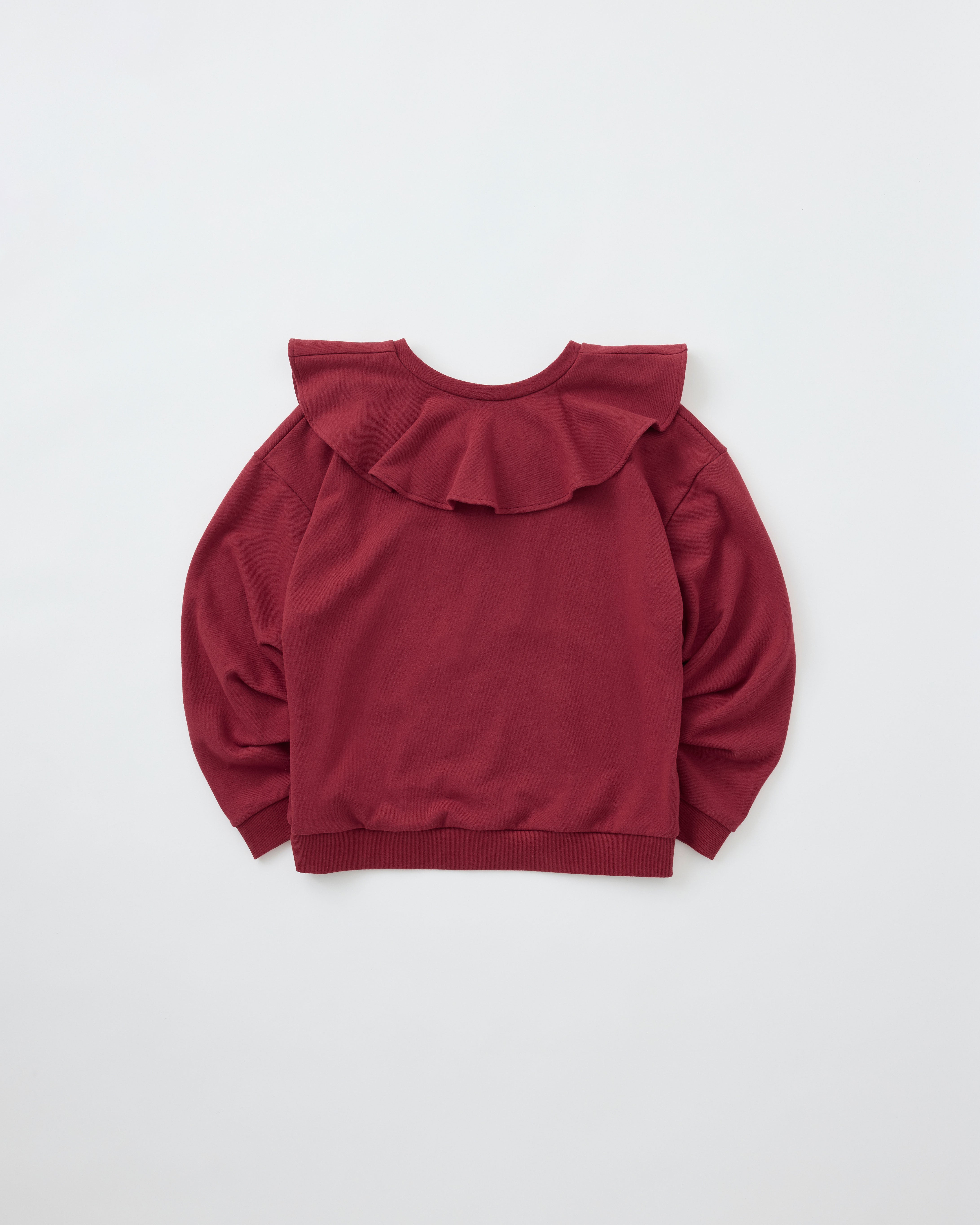 Ruffle collar curve sweatshirt