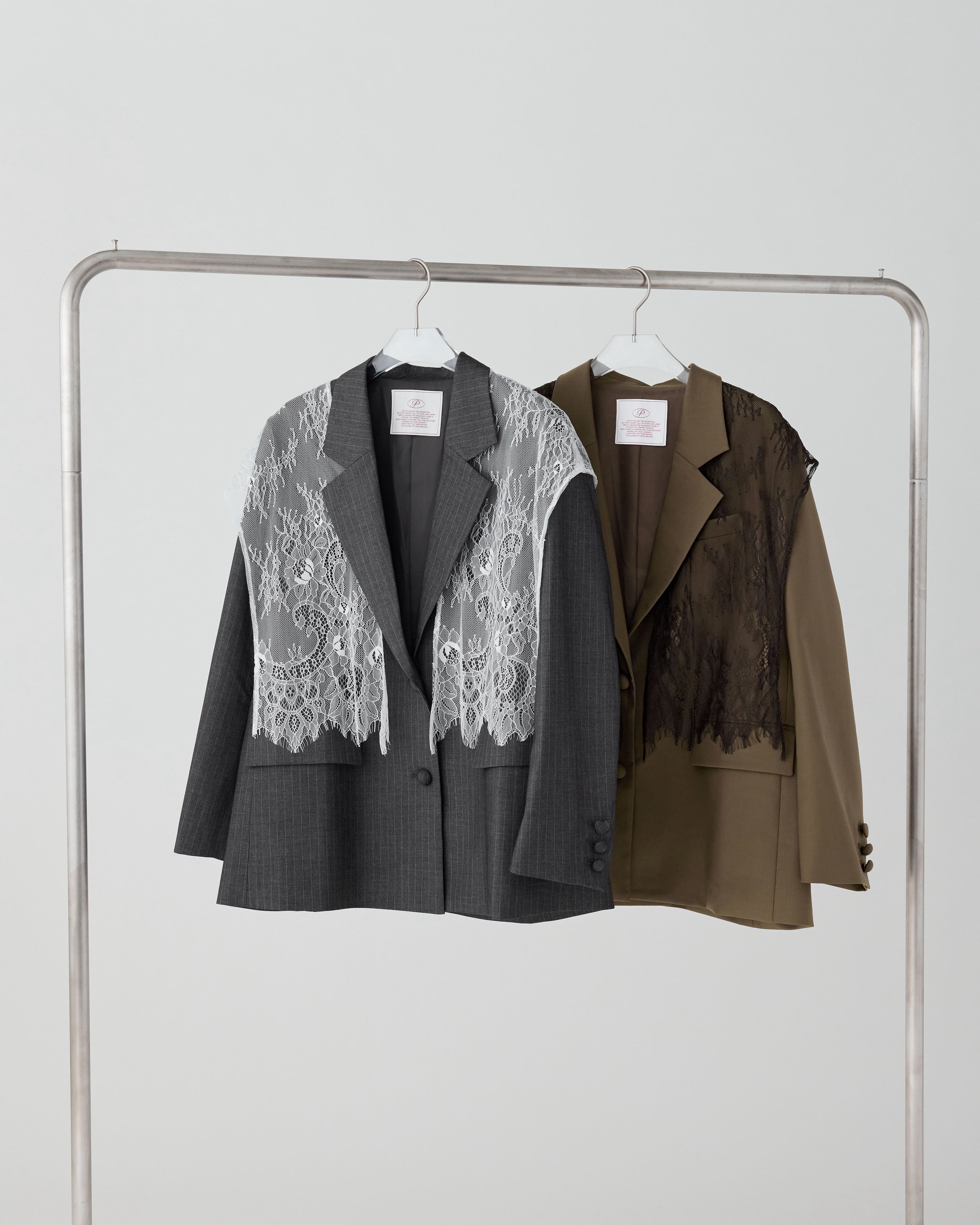 2way refined lace collar jacket