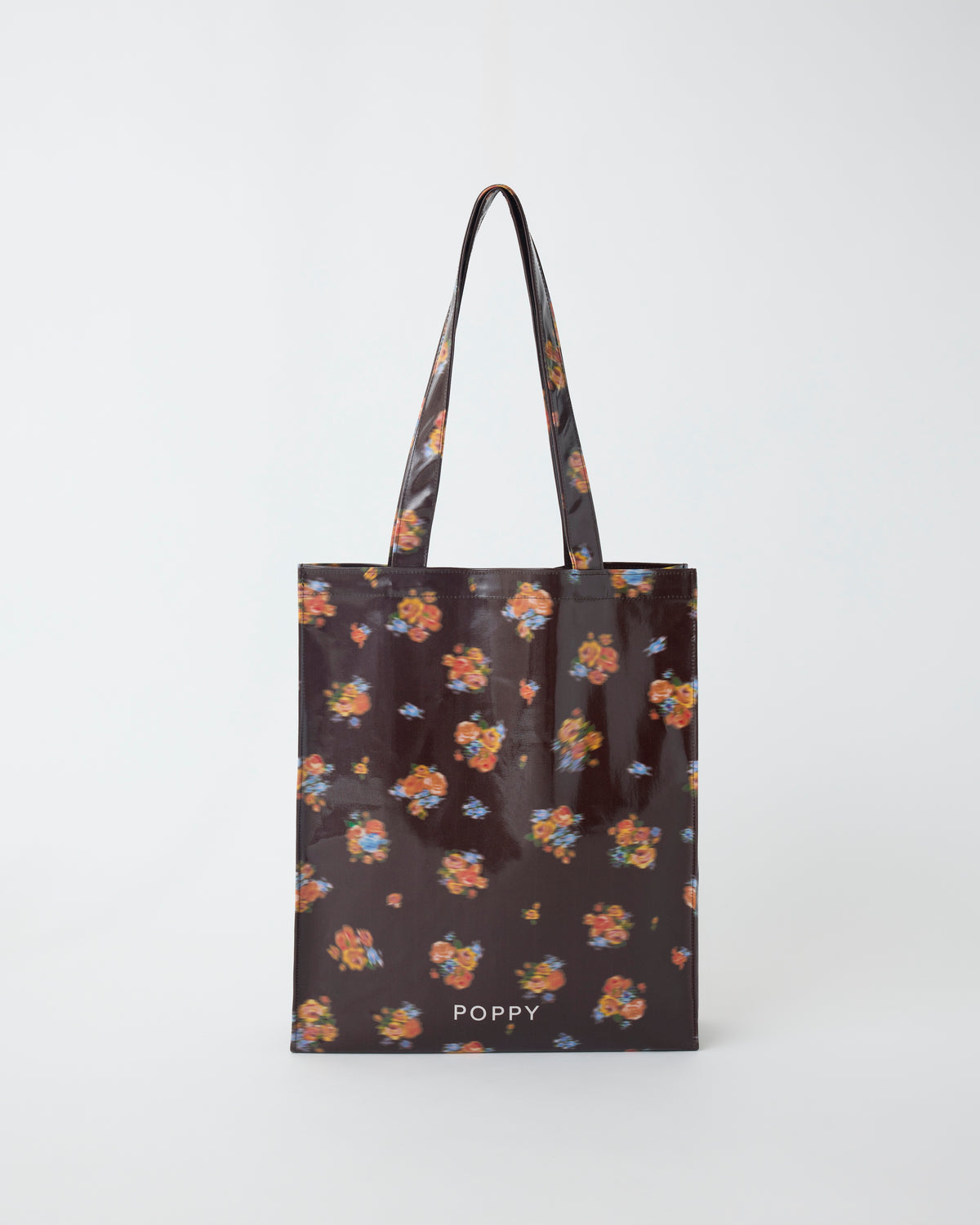 Brown bouquet PVC tote