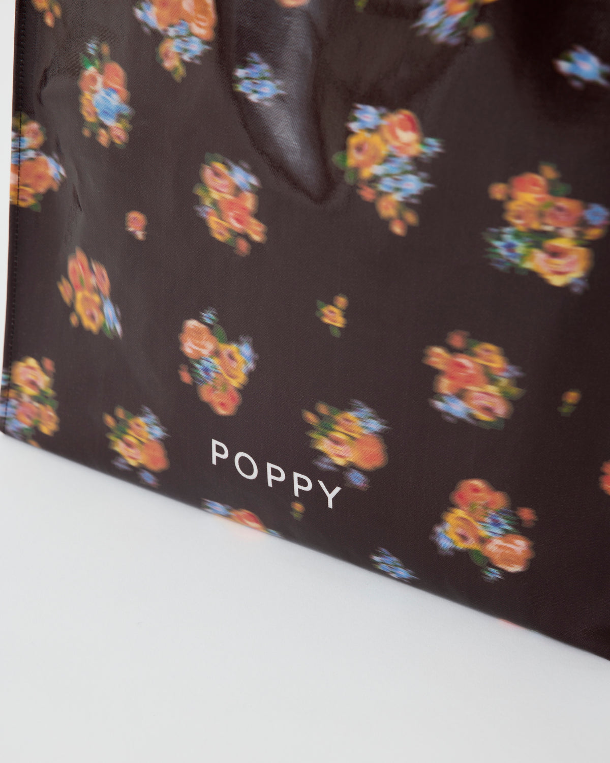 Brown bouquet PVC tote