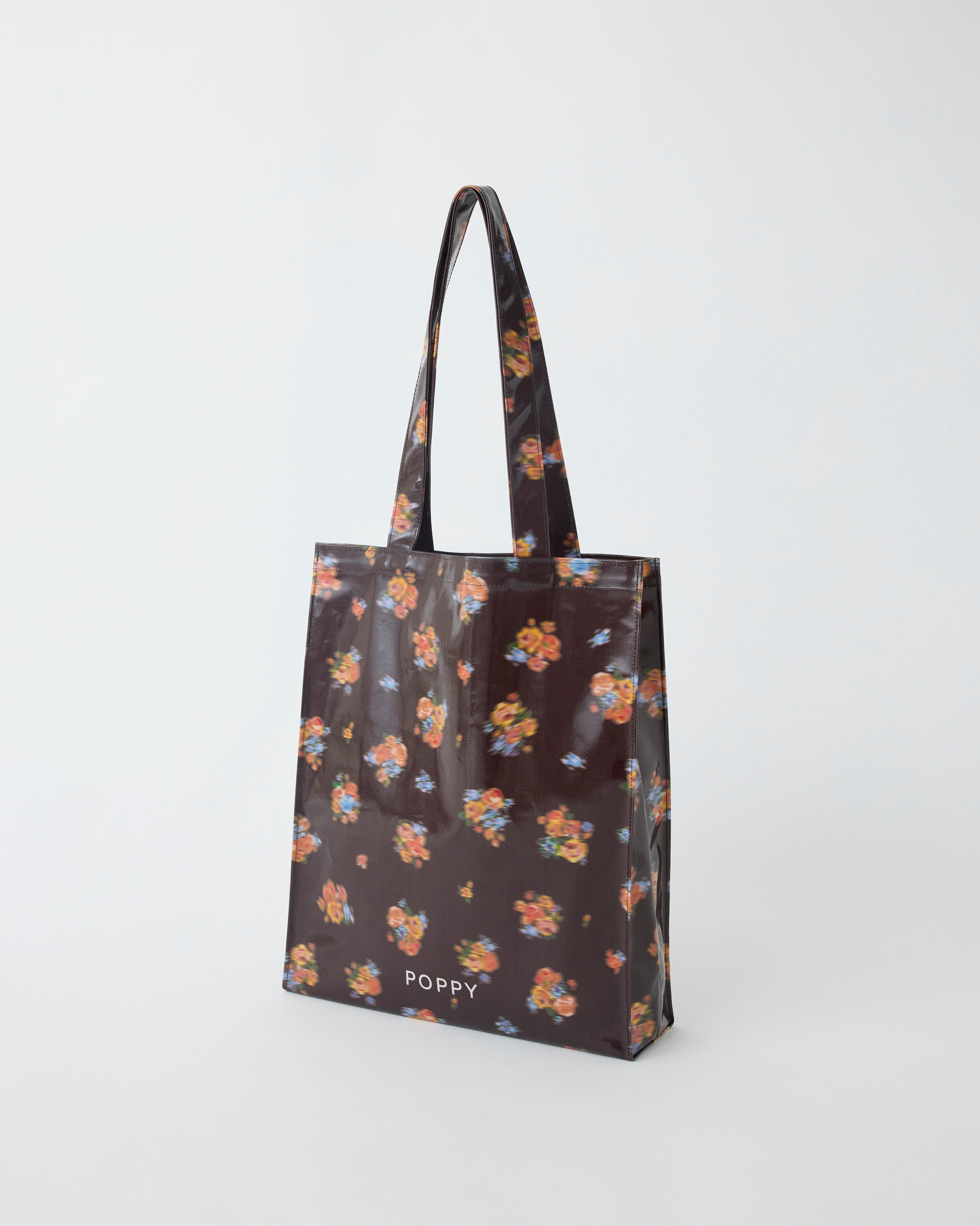 Brown bouquet PVC tote