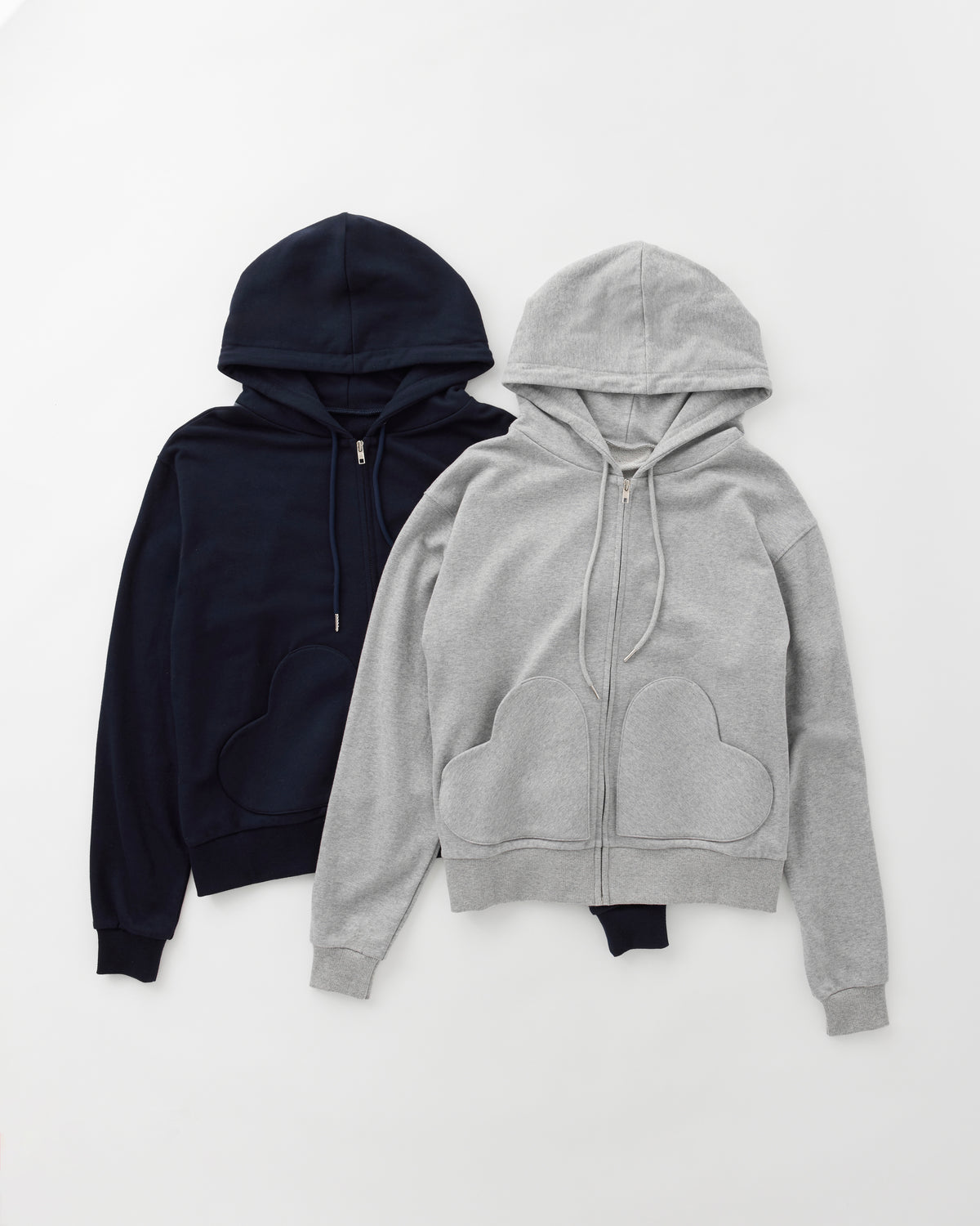 Double heart pocket hoodie