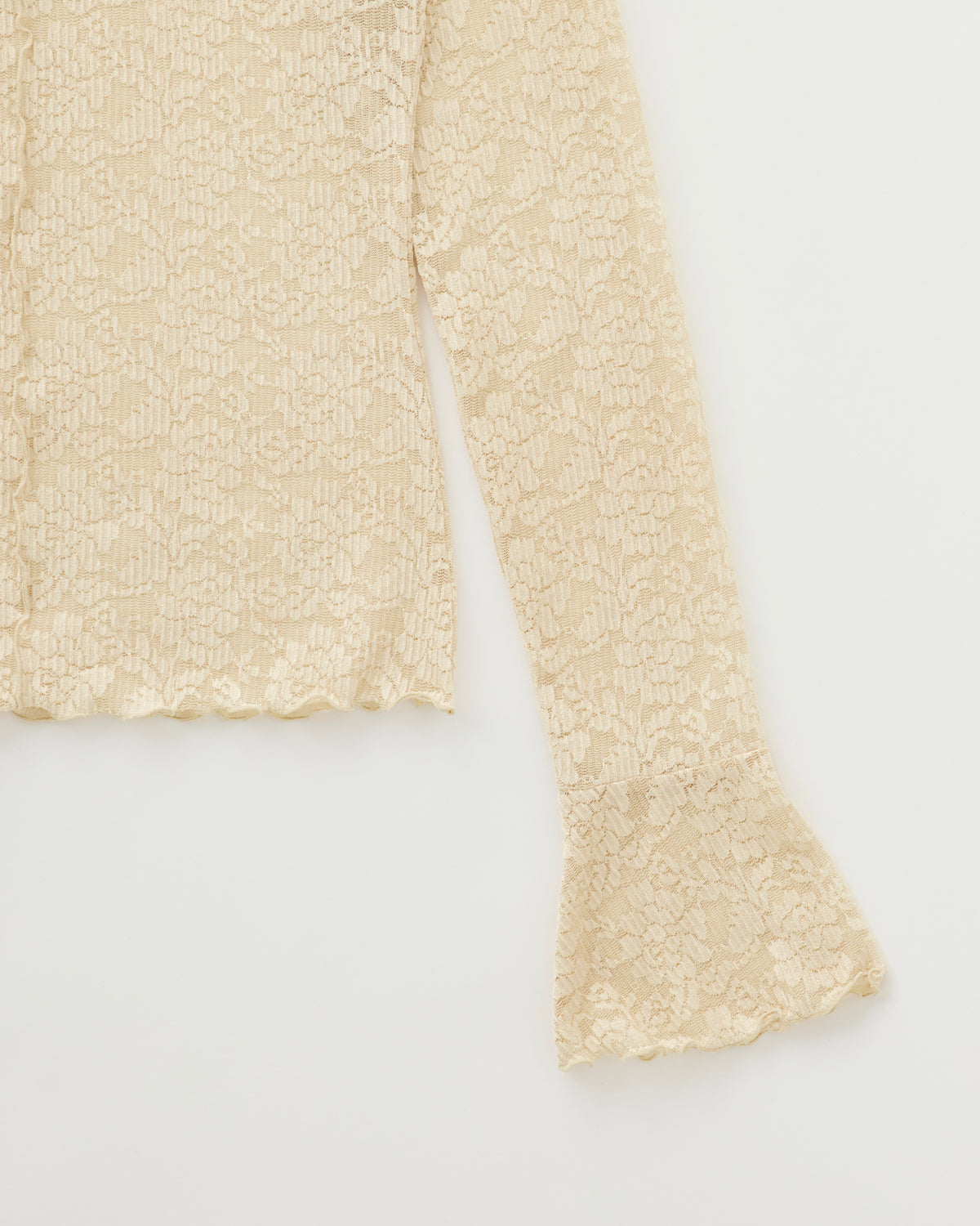 Lace flare sleeve top
