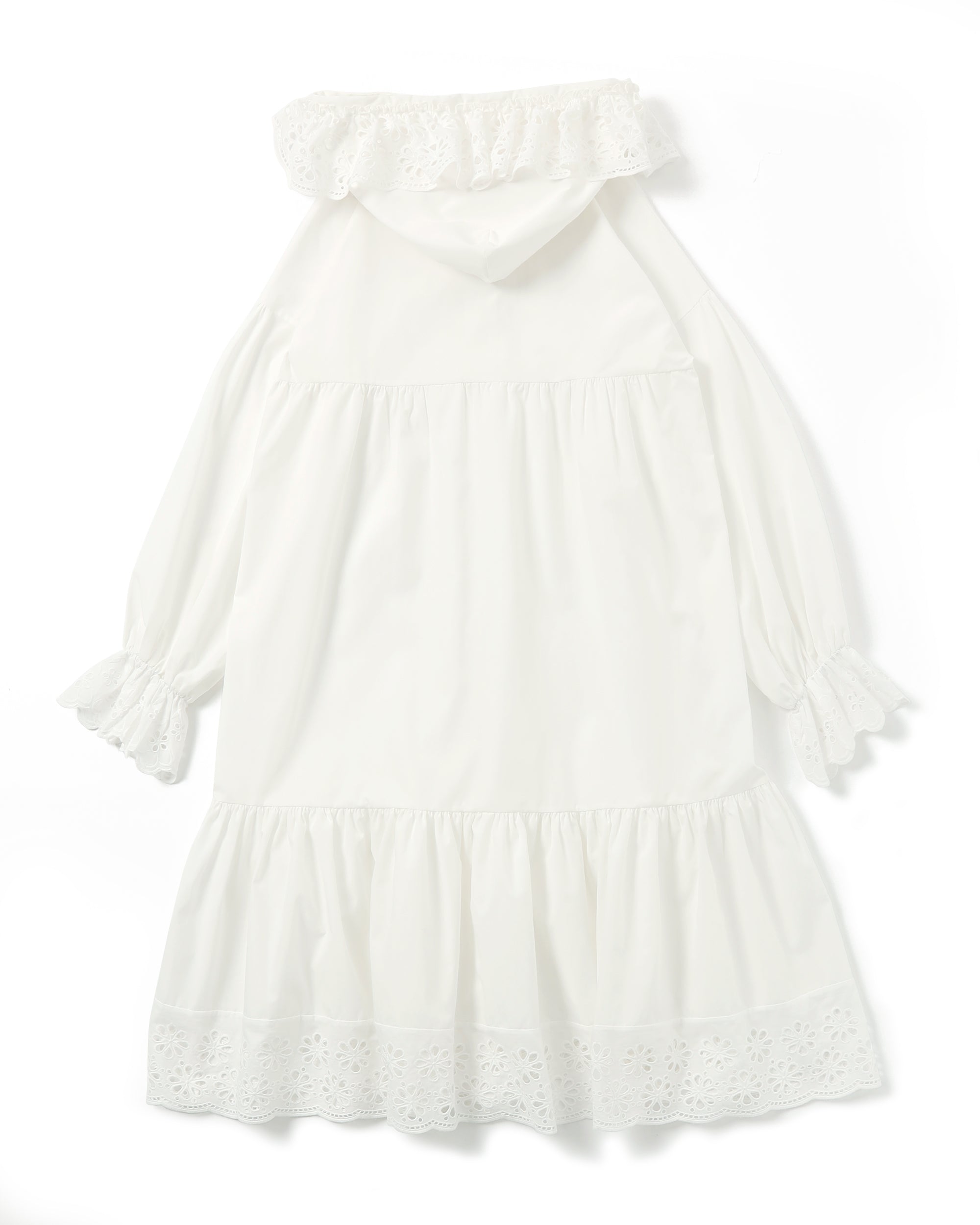 Cotton lace hoodie dress