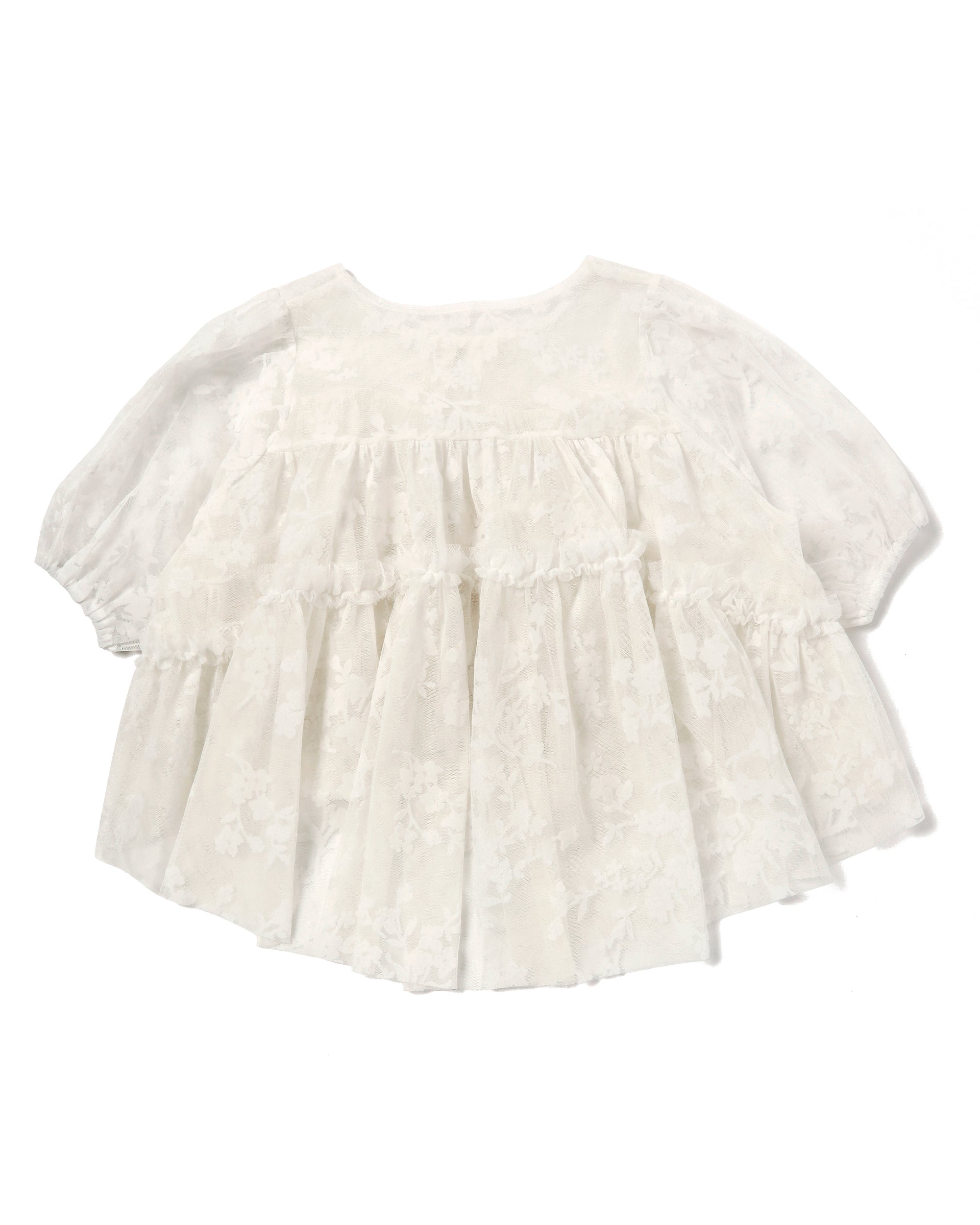 PUFF TIED BOLERO (FLOCKY WHITE)