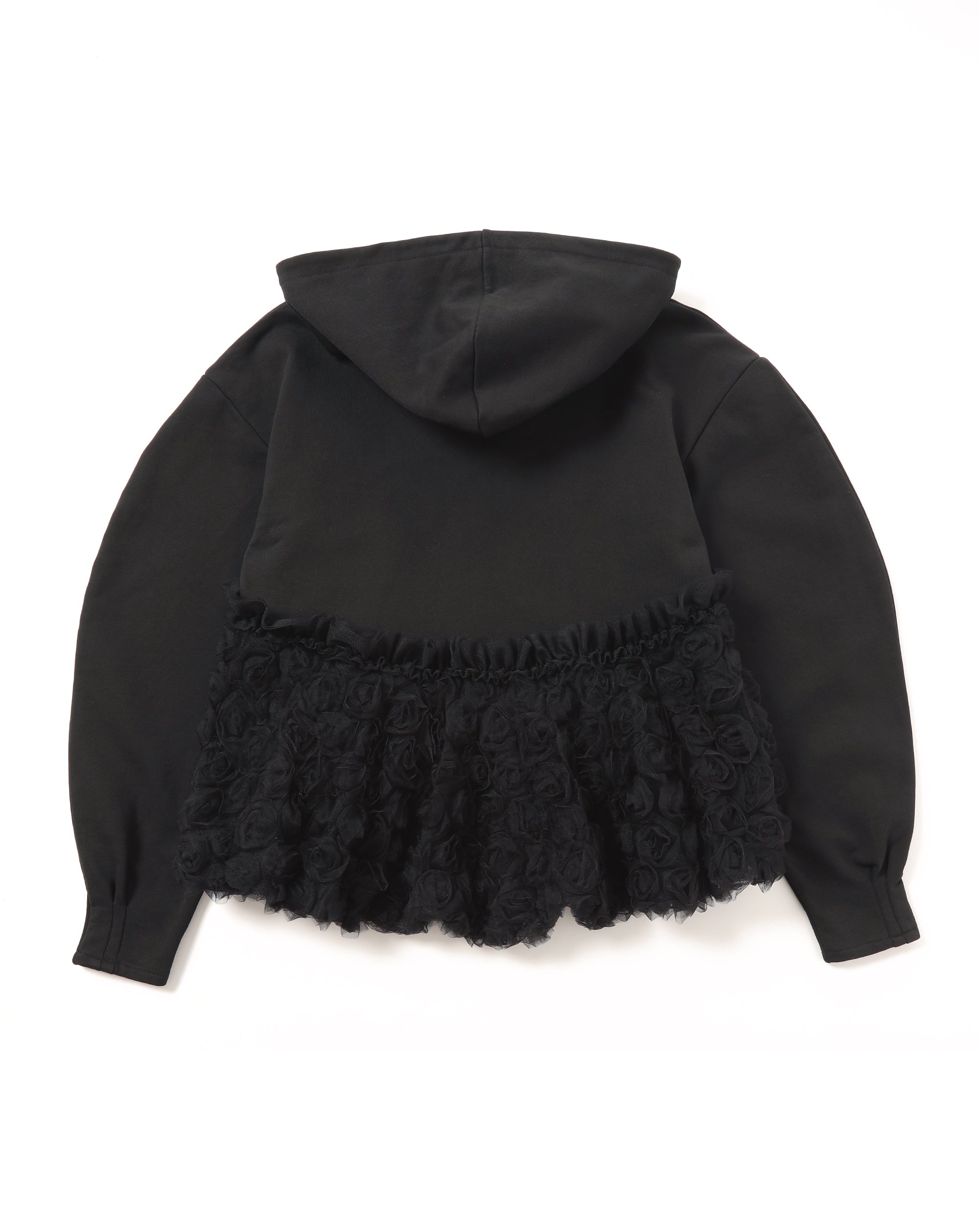 Tulle docking hoodie(black)
