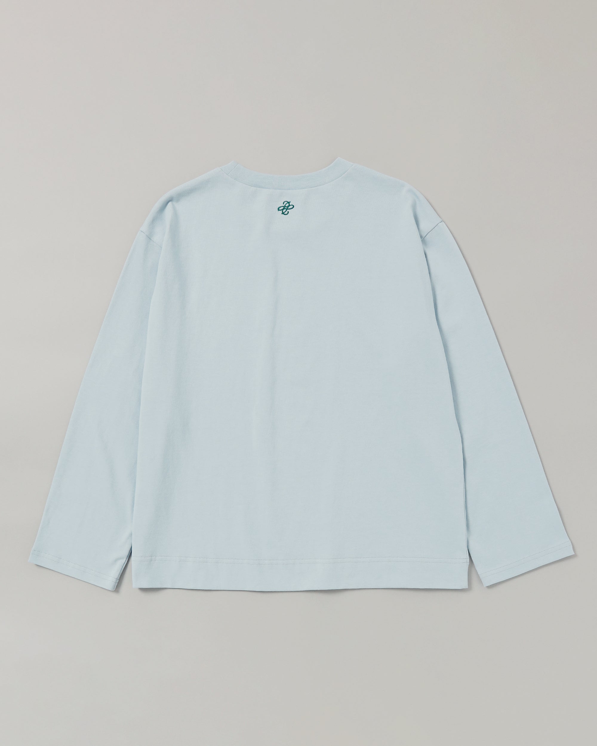POPPY print long t-shirt (light blue)