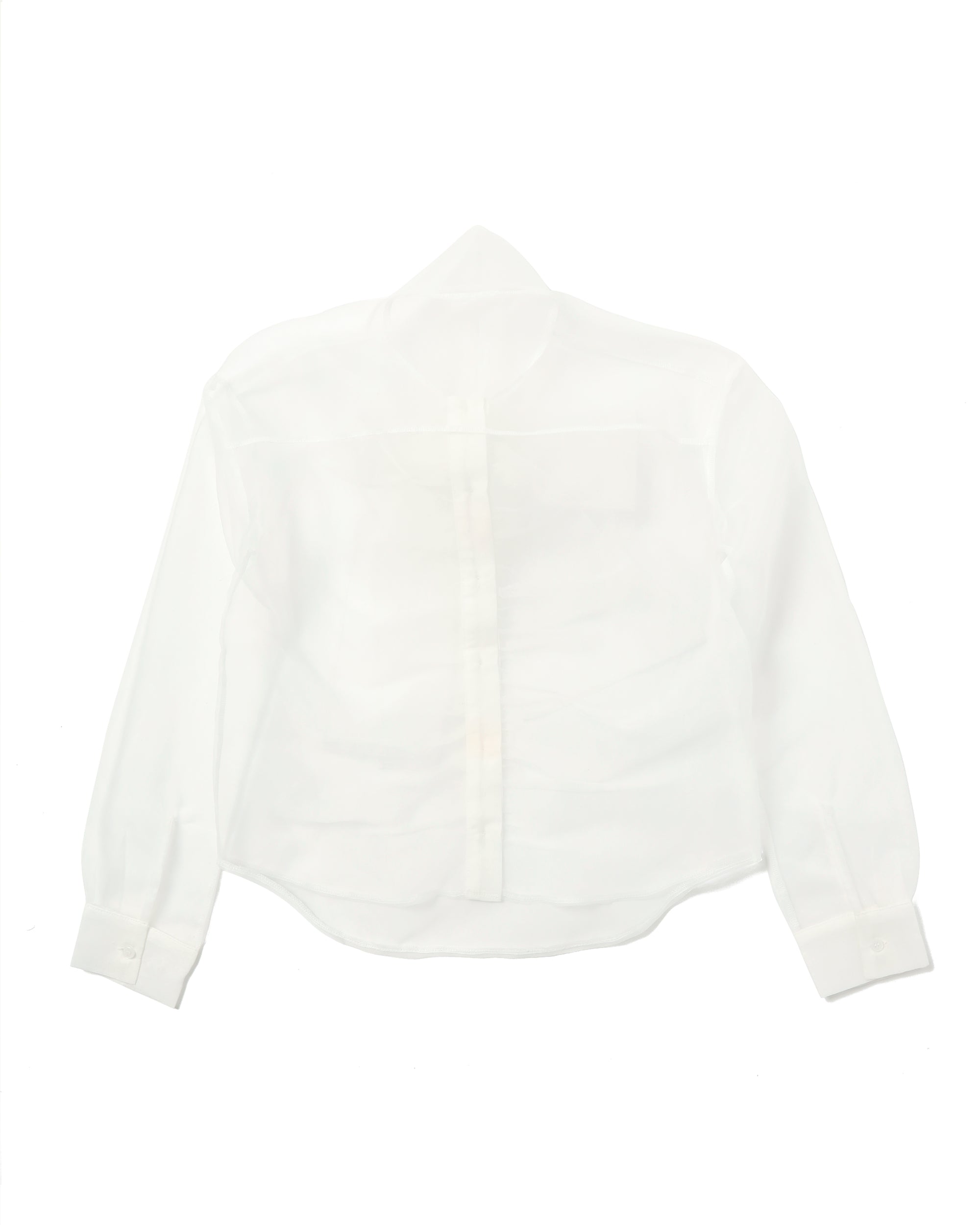 Ribbon tie blouse (white)