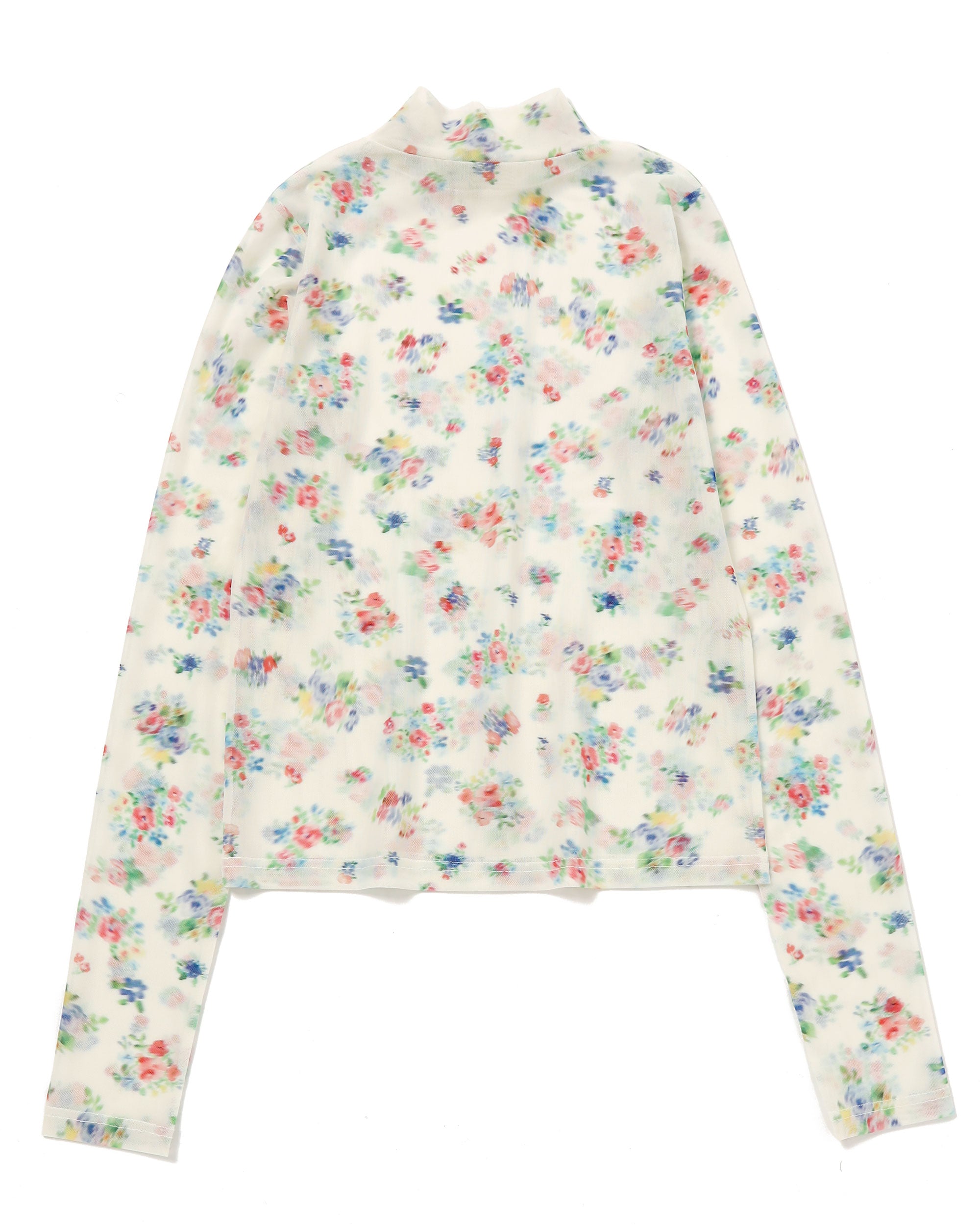 Floral patterns see-through tops