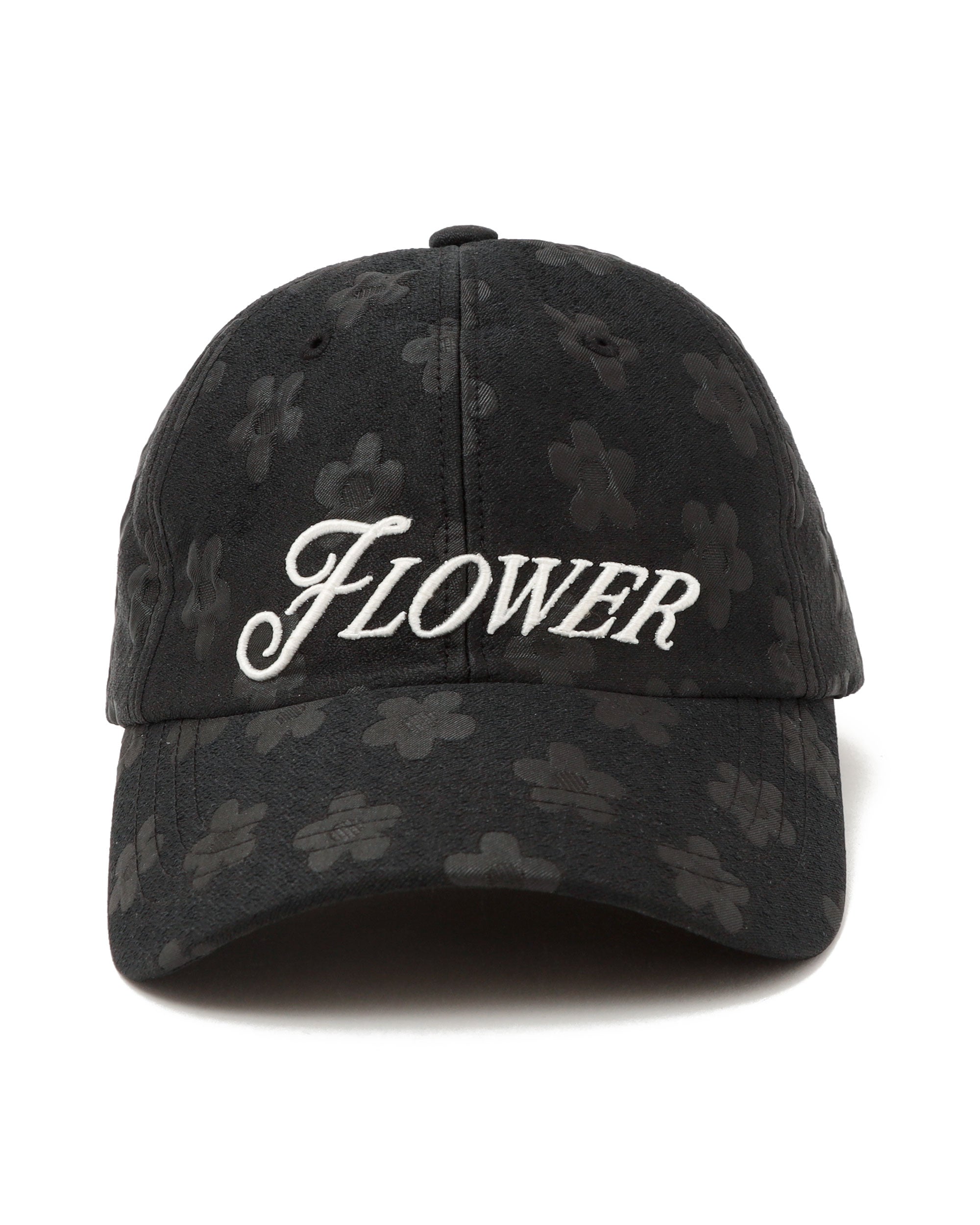 Flower jacquard cap (black)