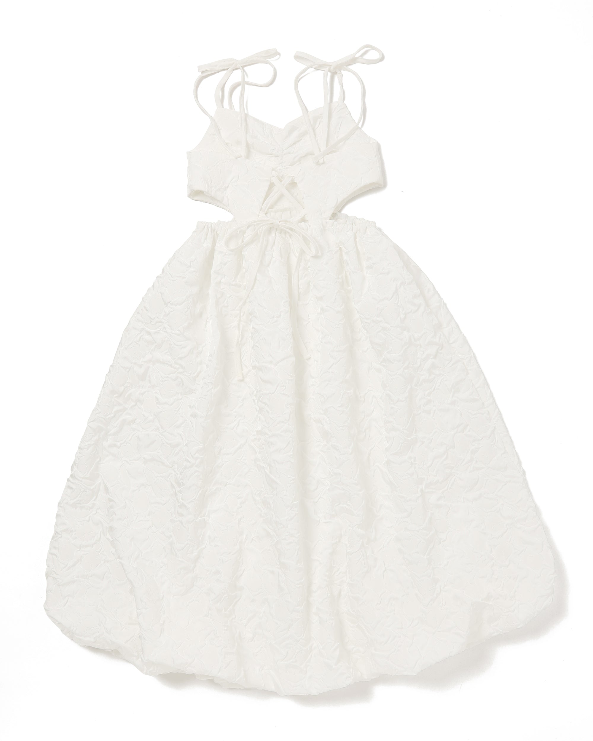 Balloon cami one-piece (White)