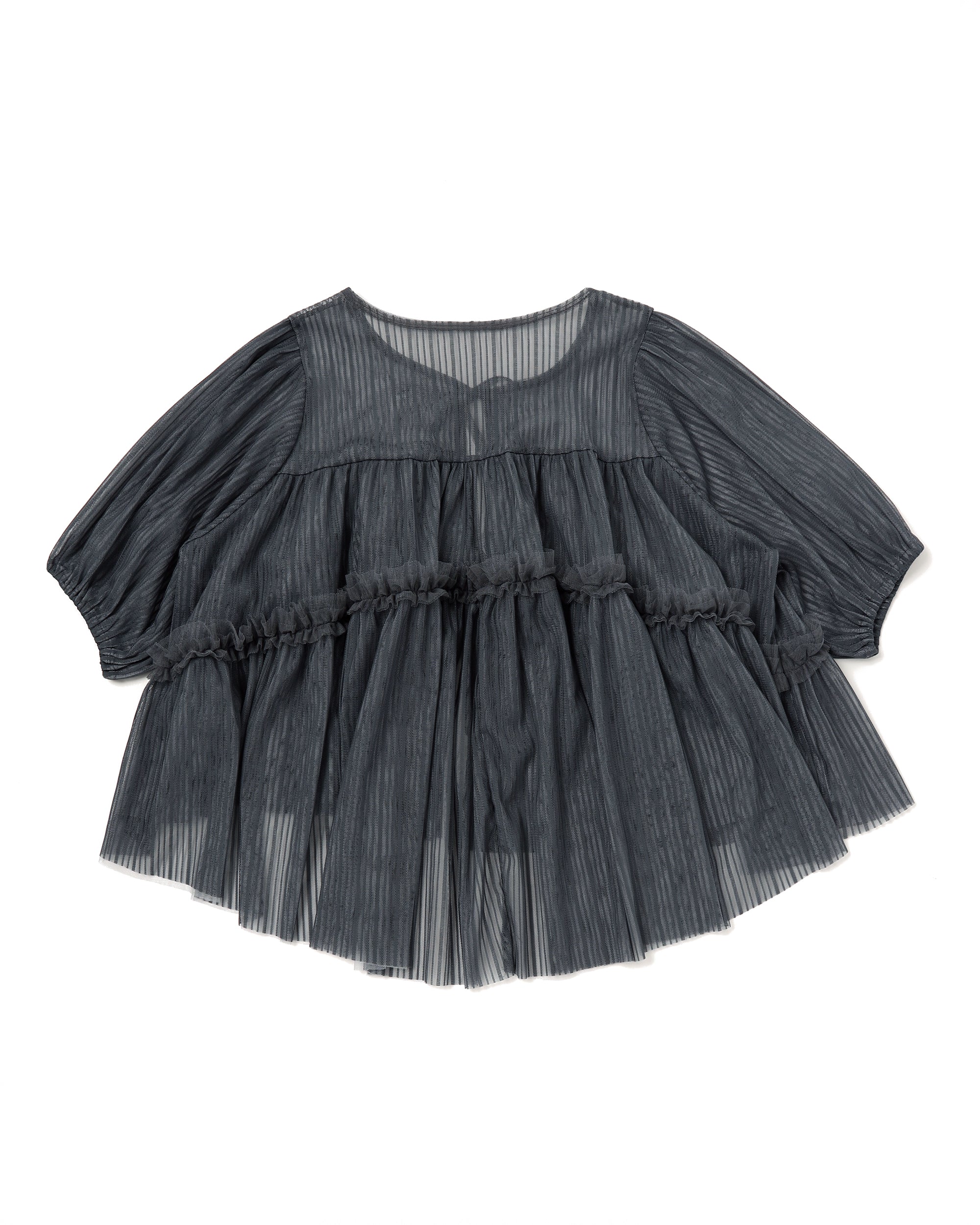 PUFF TIED BOLERO (STRIPE GRAY)