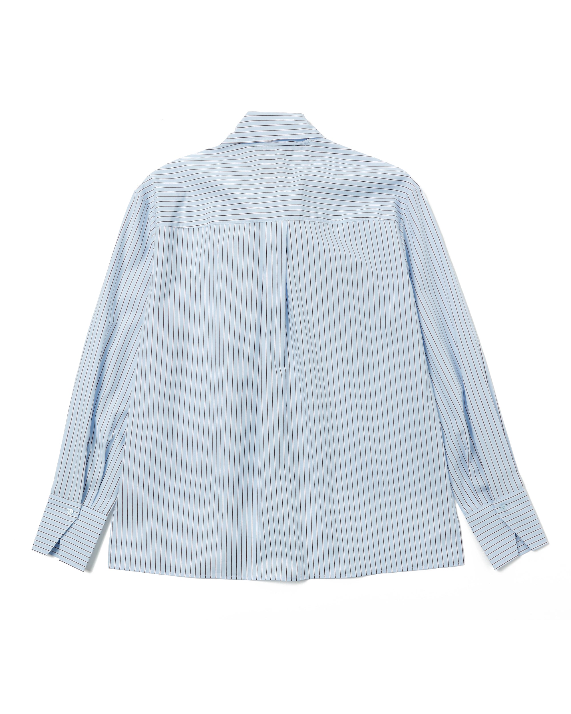 Ribbon tie blouse (stripe)