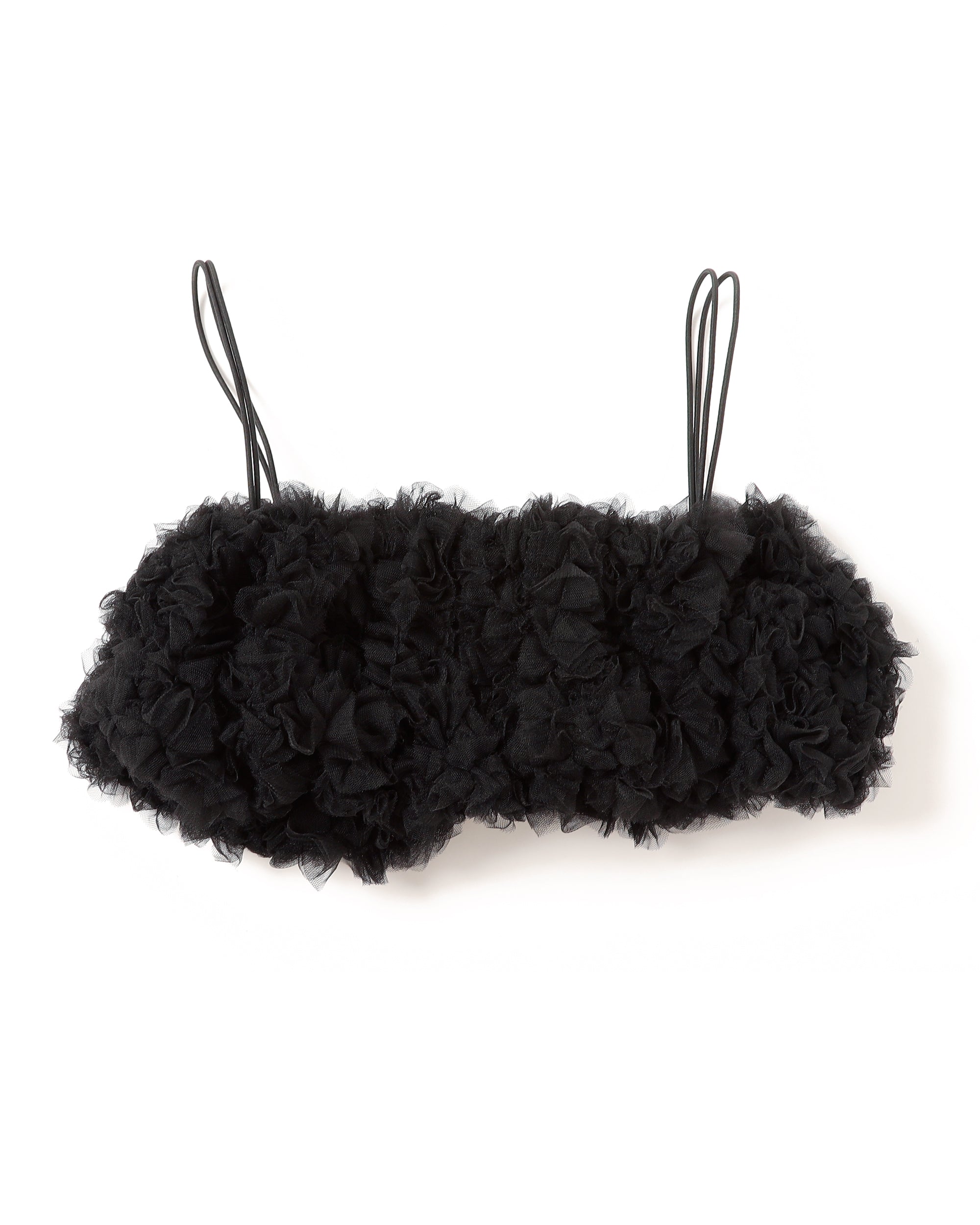 Tulle balloon bustier (black)