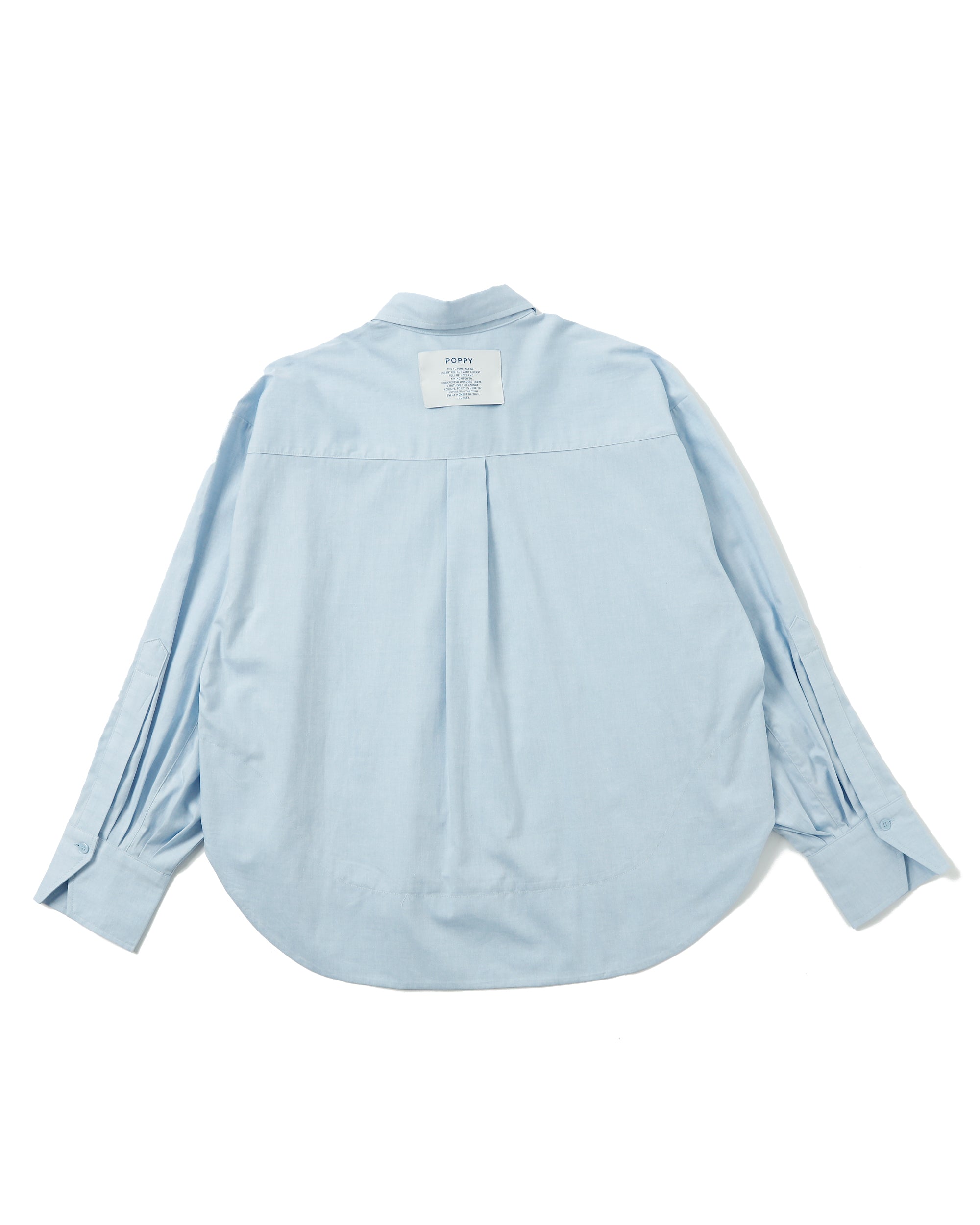 Wave hemline shirt (pink / blue / gray)