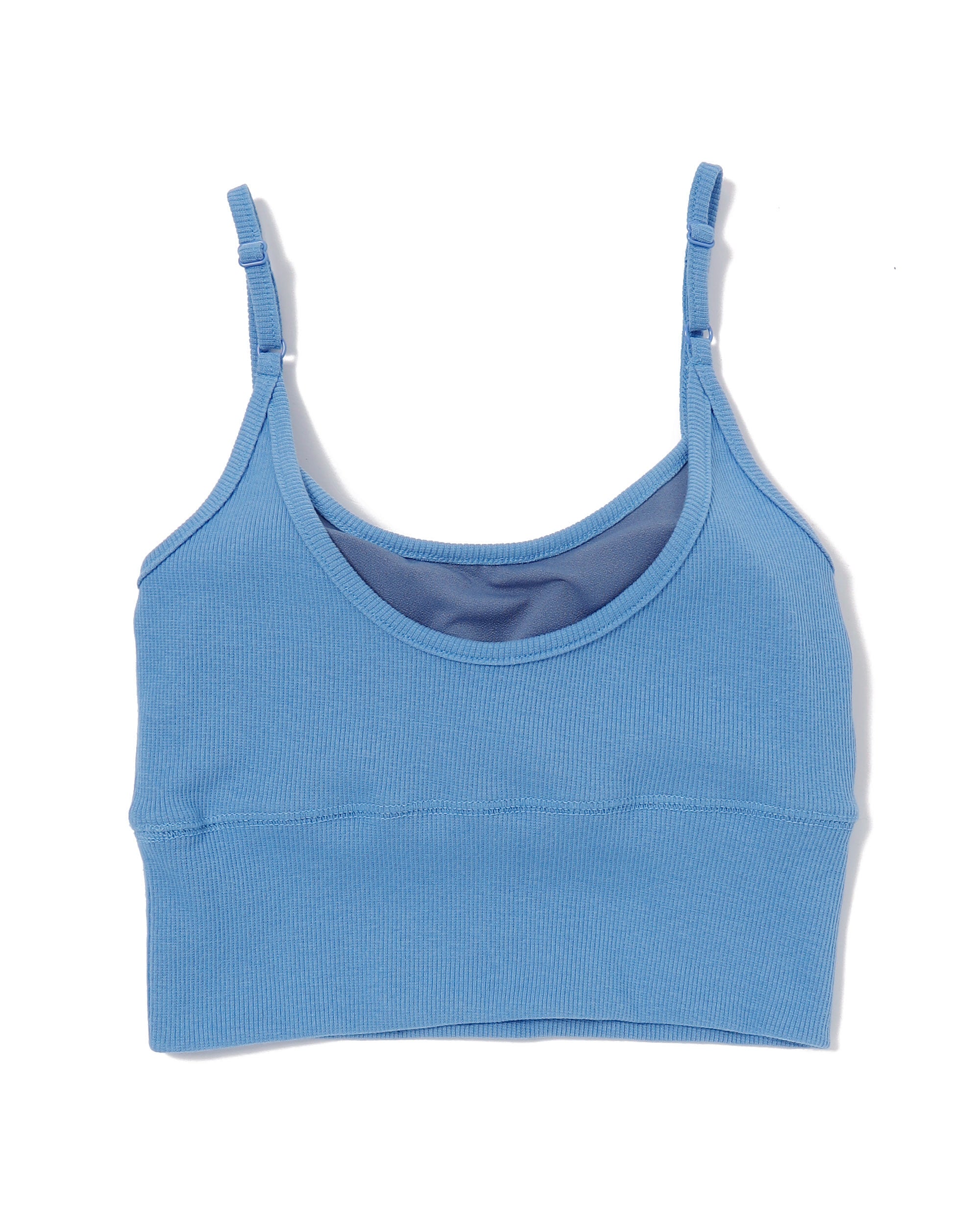 rib bra top (blue)