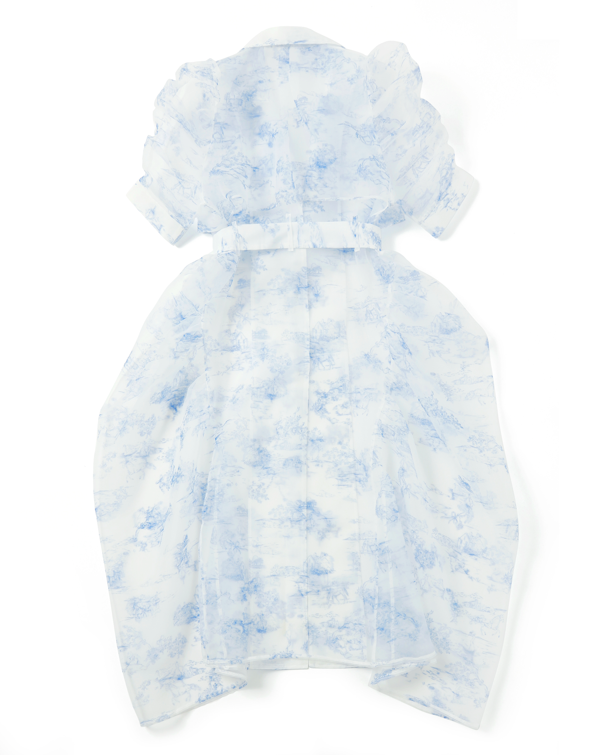 Toile de Jouy organdy dress coat dress