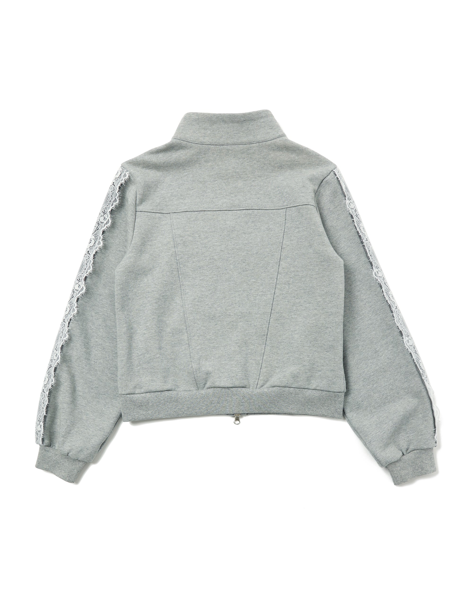 Lace zip sweatshirt