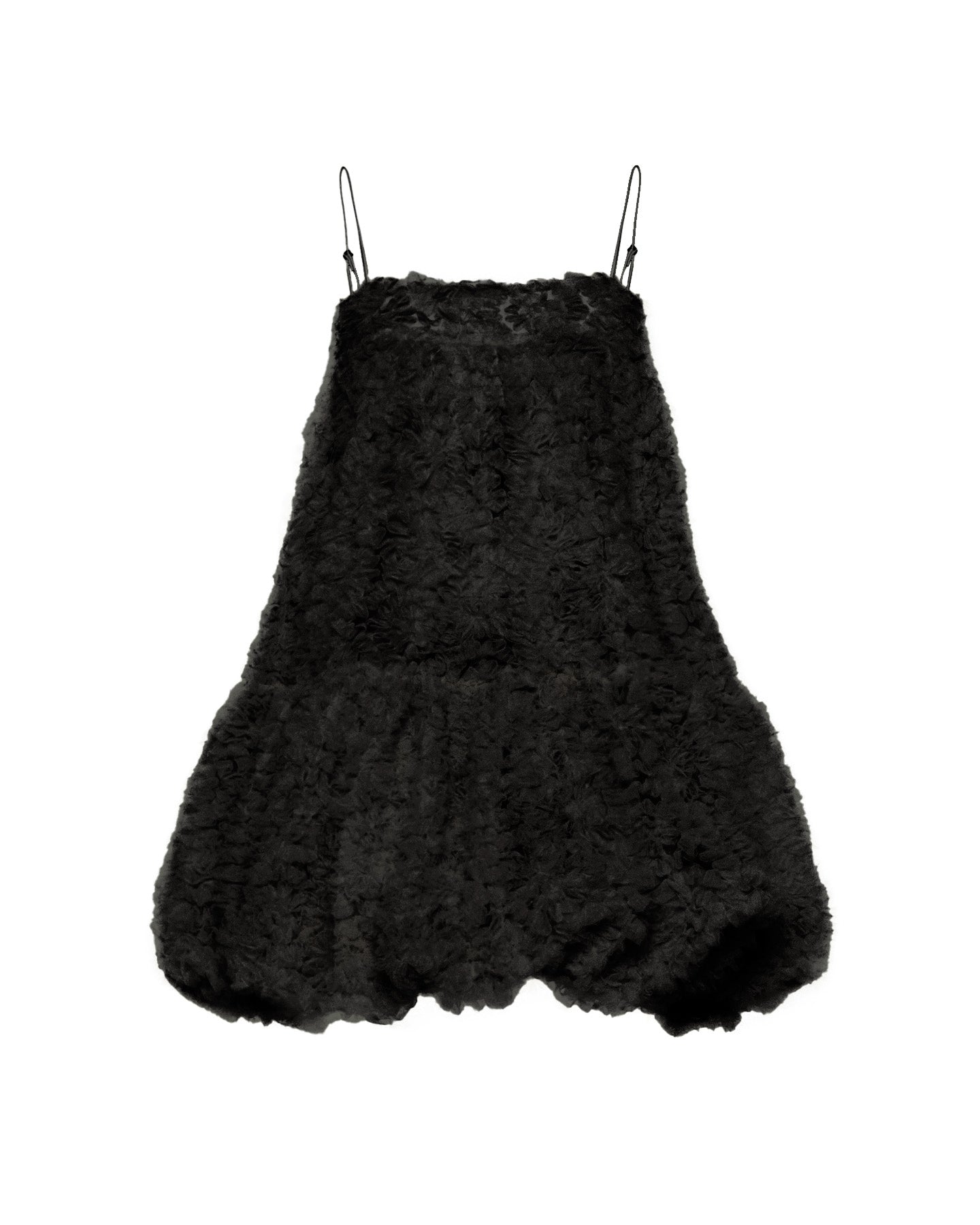 Tulle balloon tunic (black)