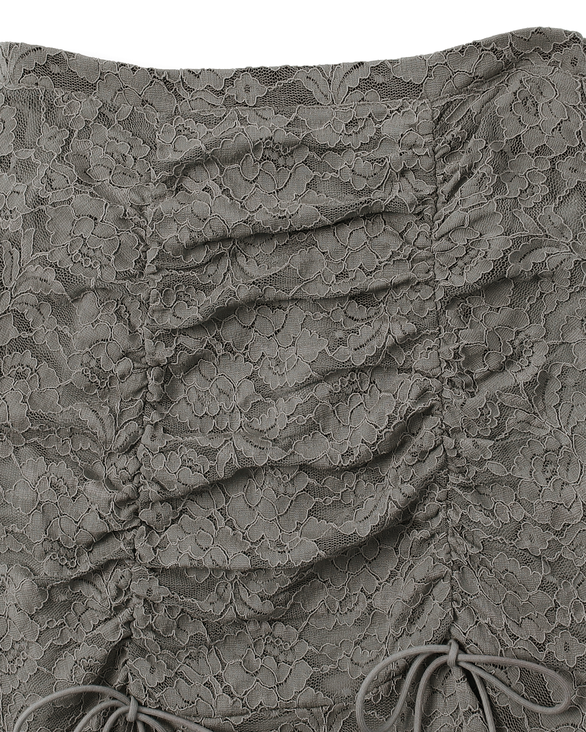 Handkerchief hem lace skirt (white/gray)