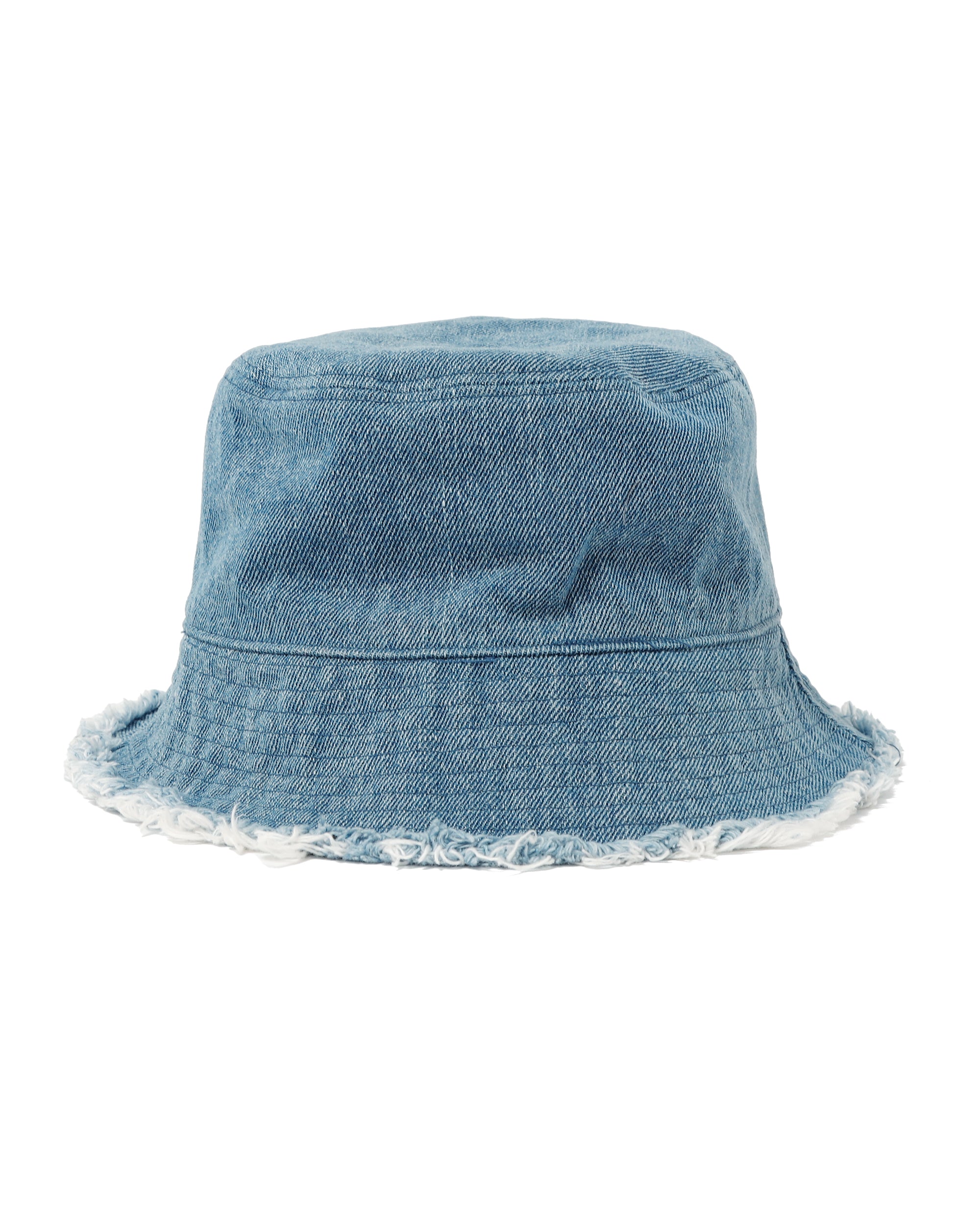 "P" embroidered denim bucket hat