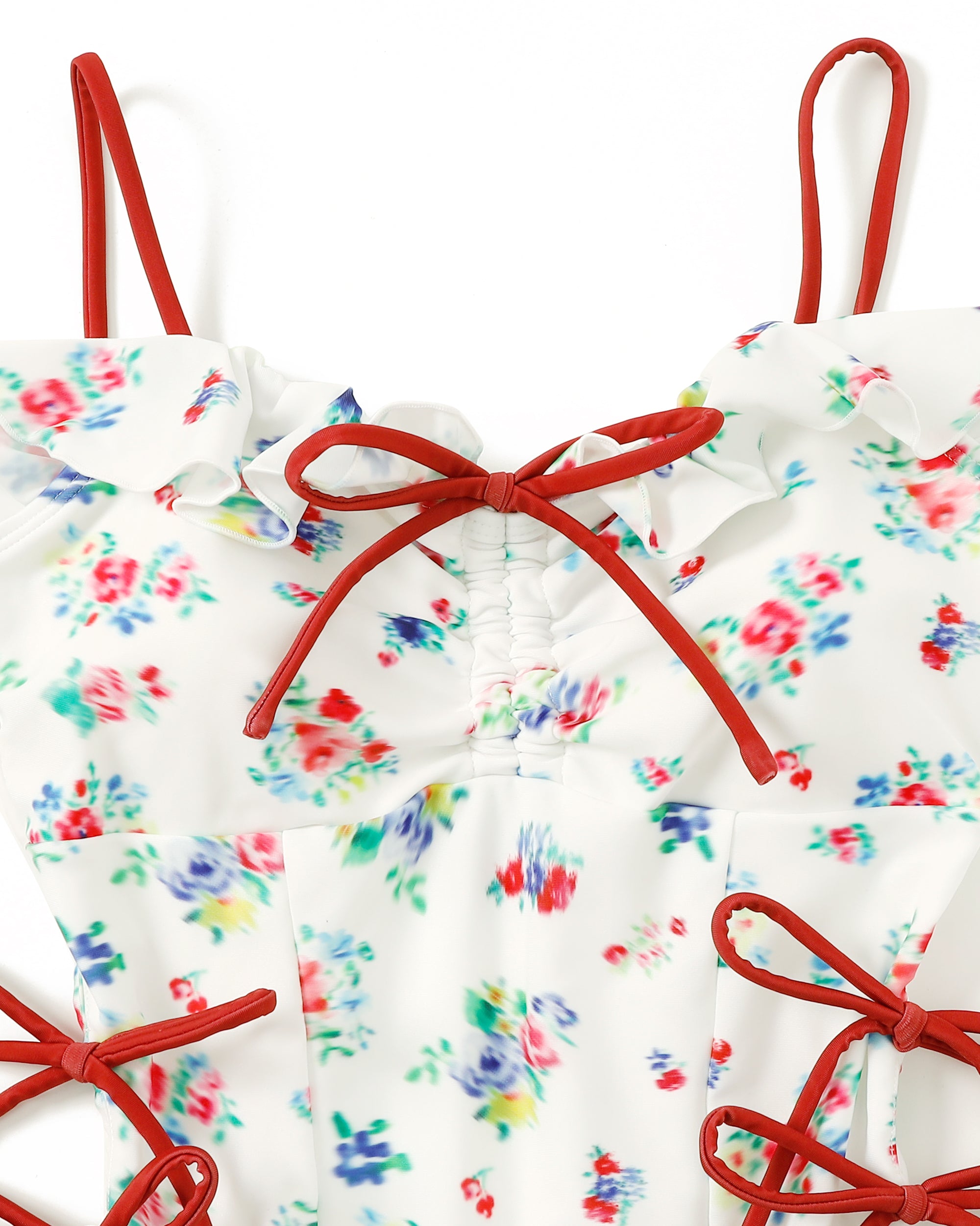 Ribbon cami swim leotard