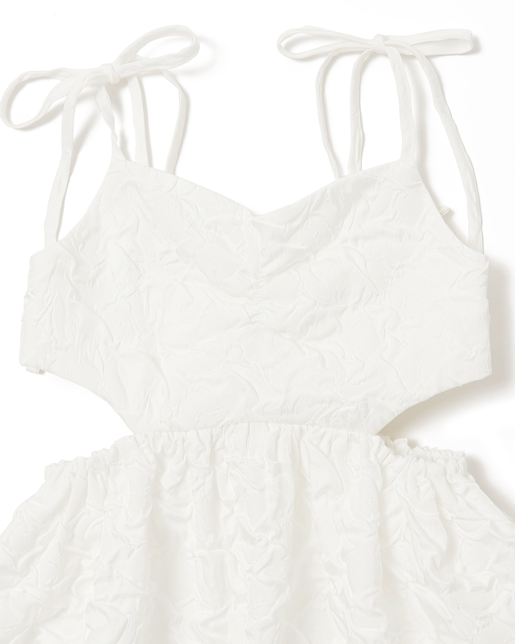 Balloon cami one-piece (White)