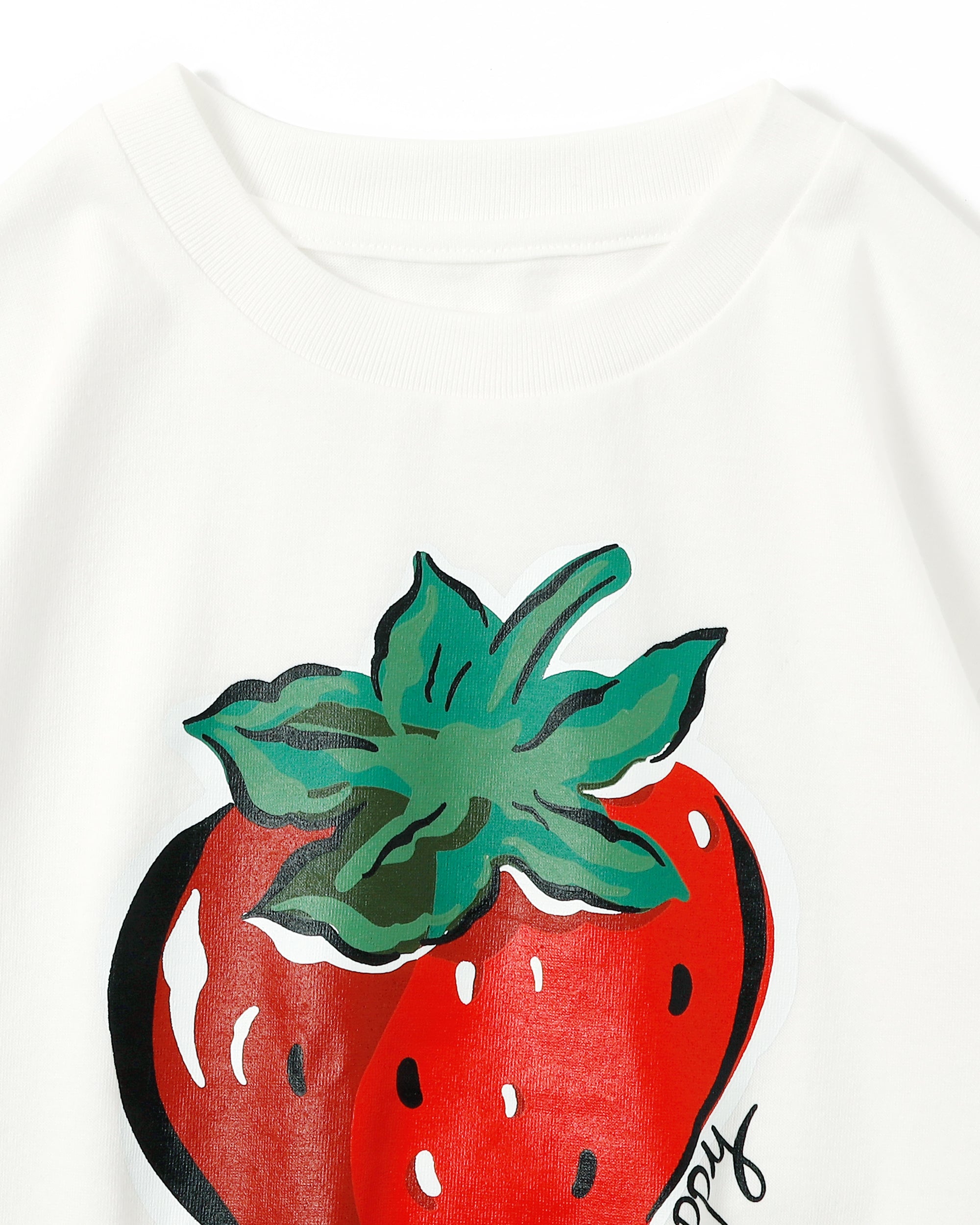 KIDS Strawberry printed T-shirts (White)