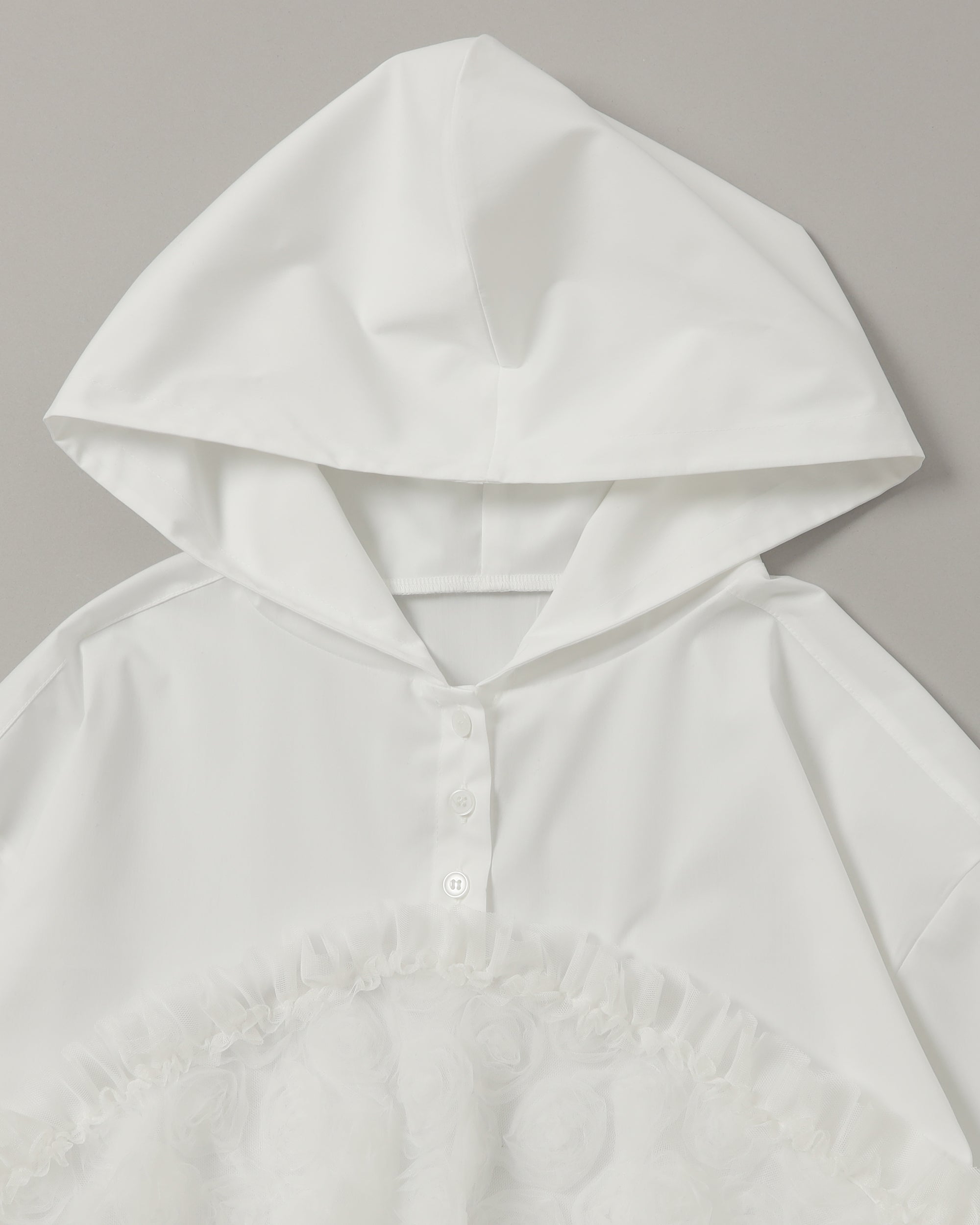 Tulle balloon hoodie shirt