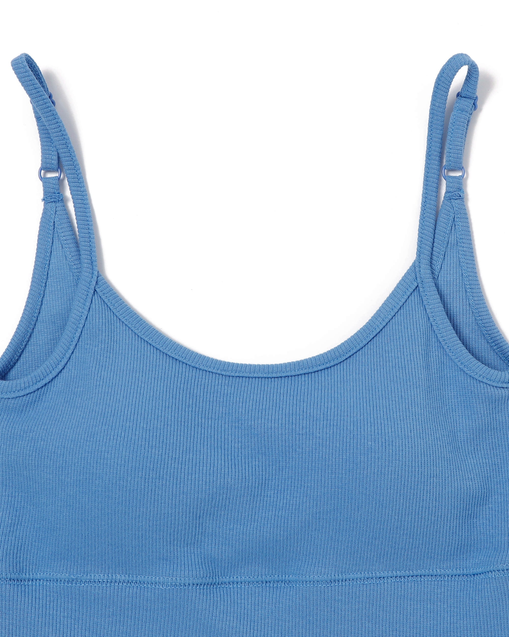 rib bra top (blue)