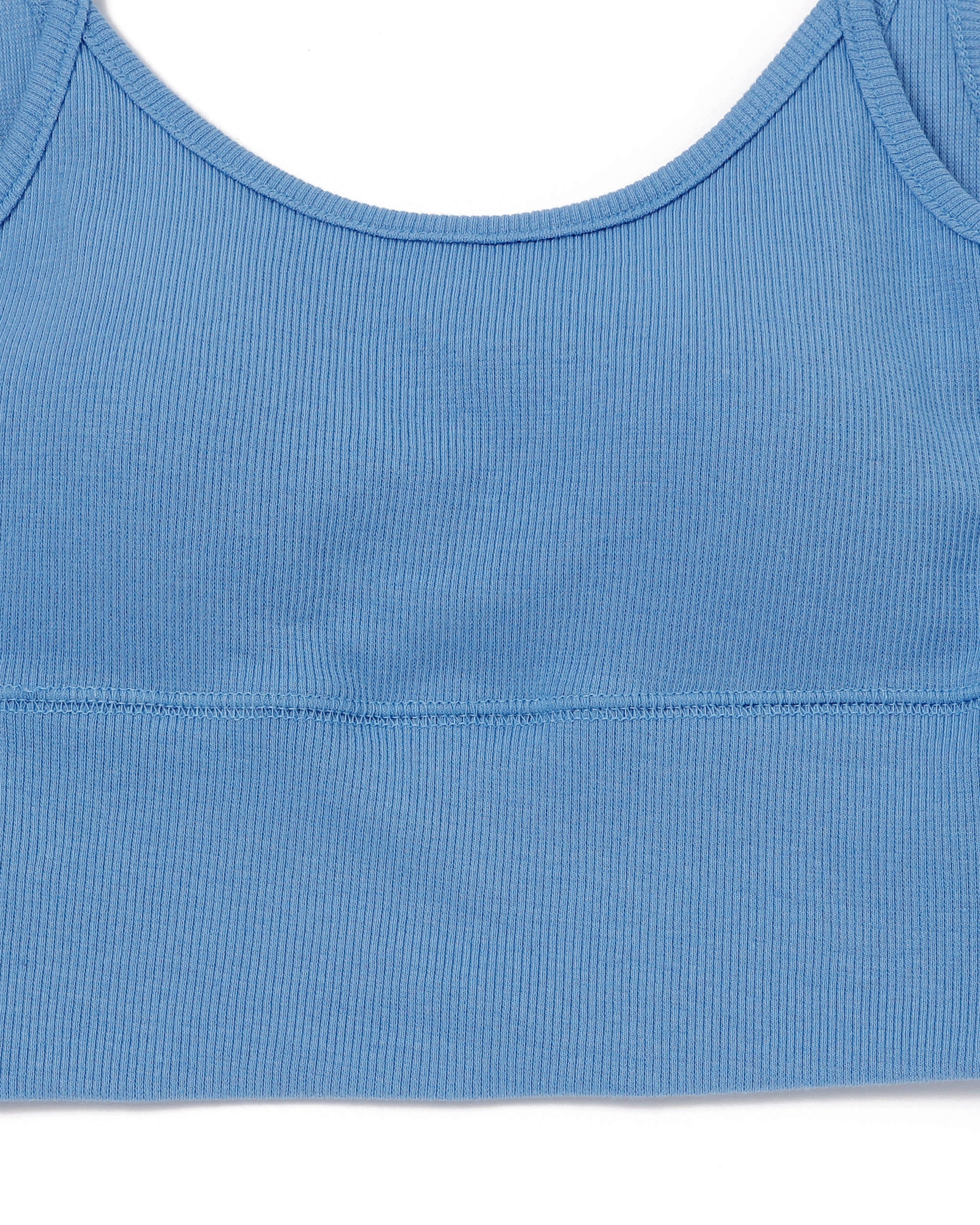 rib bra top (blue)