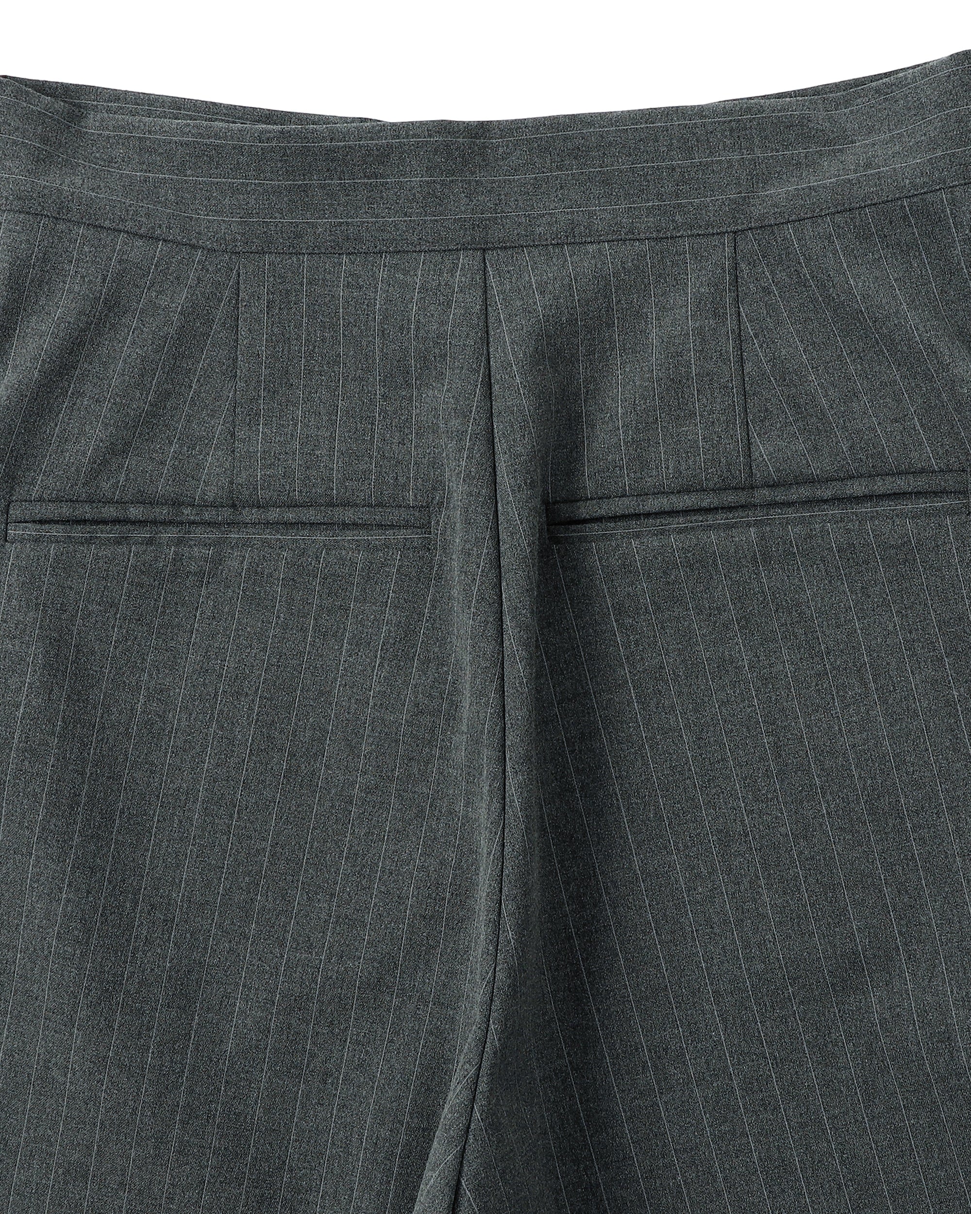 Lace Bermuda pants (stripe / gray)